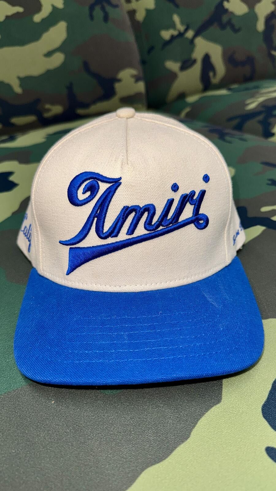 Amiri Amiri Cream/Royal Trucker Hat Size ONE SIZE - 1 Thumbnail