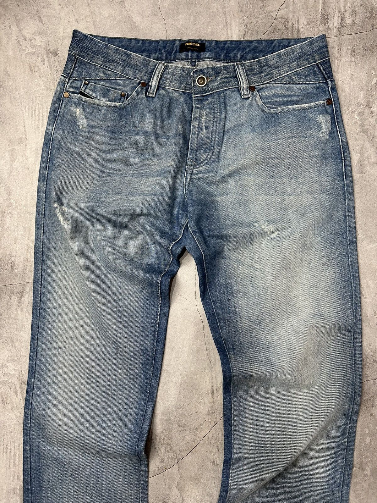 Diesel × Diesel Black Gold × Japanese Brand Vintage Diesel Industry Faded Denim Jeans Pants rare Size US 34 / EU 50 - 3 Thumbnail