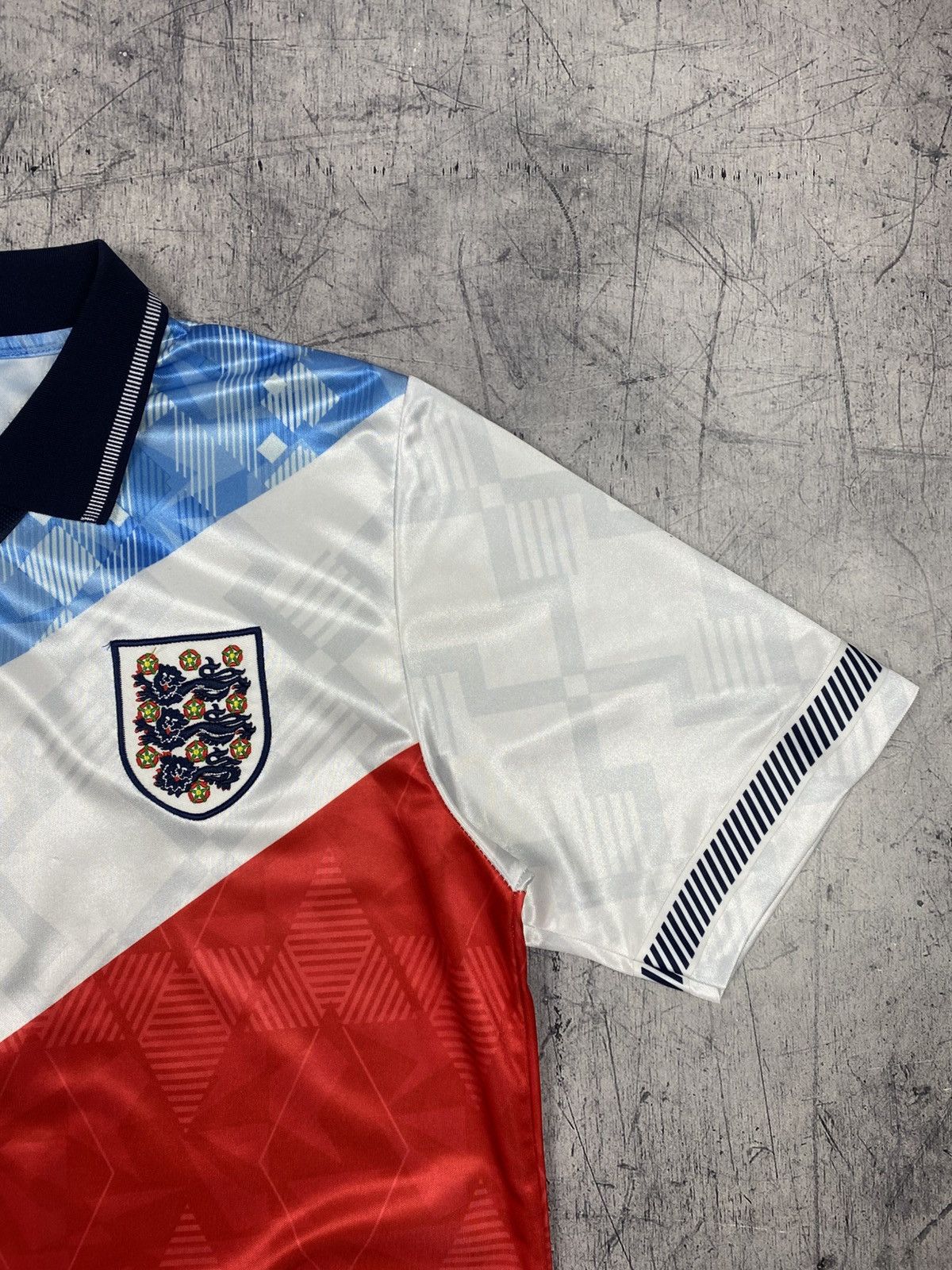 Other Score Draw England 1990-92 Retro Jersey No.19 L Size US L / EU 52-54 / 3 - 6 Thumbnail