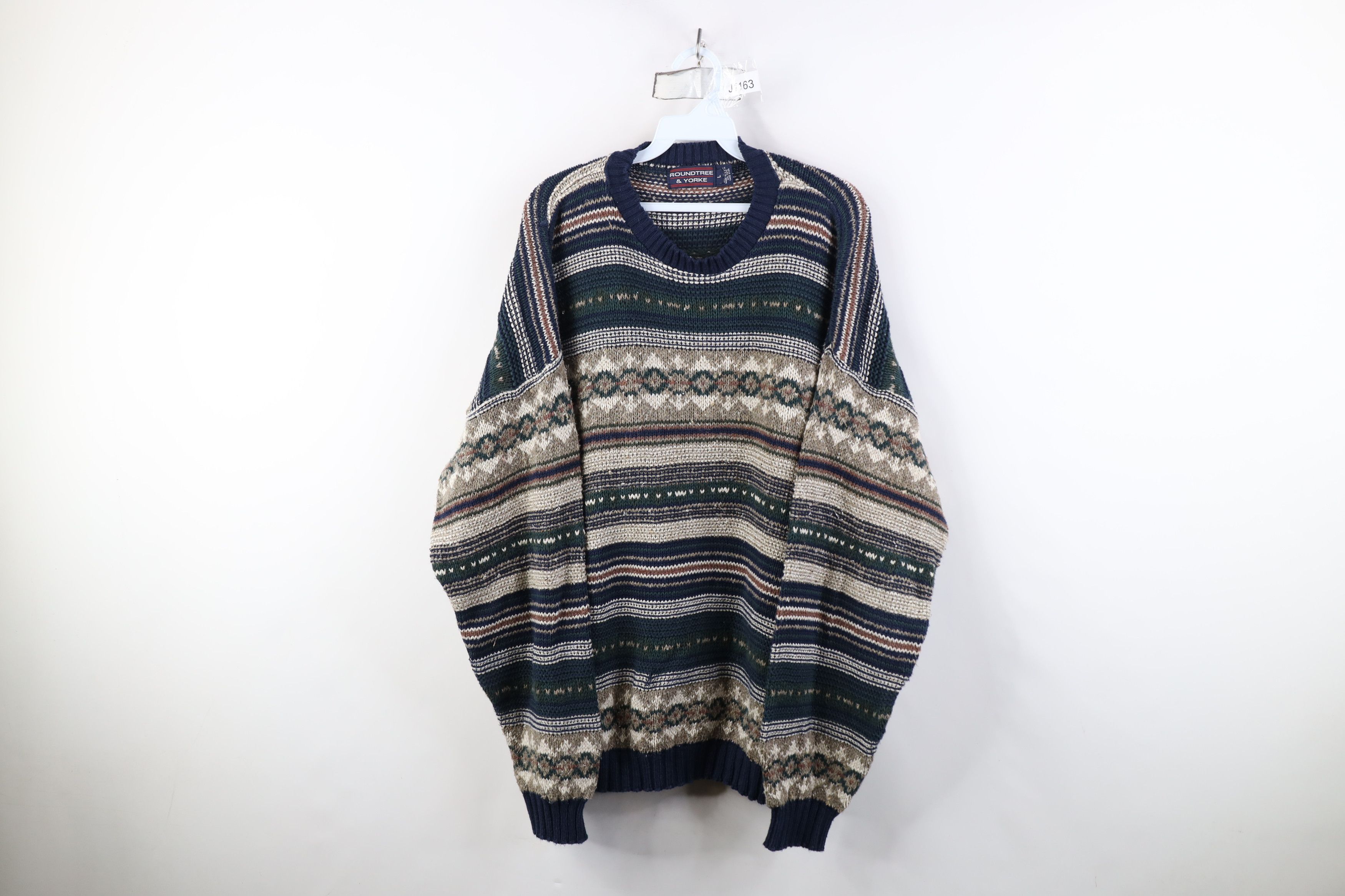 Vintage Vintage 90s Streetwear Fair Isle Knit Crewneck Sweater USA Size US L / EU 52-54 / 3 - 1 Thumbnail