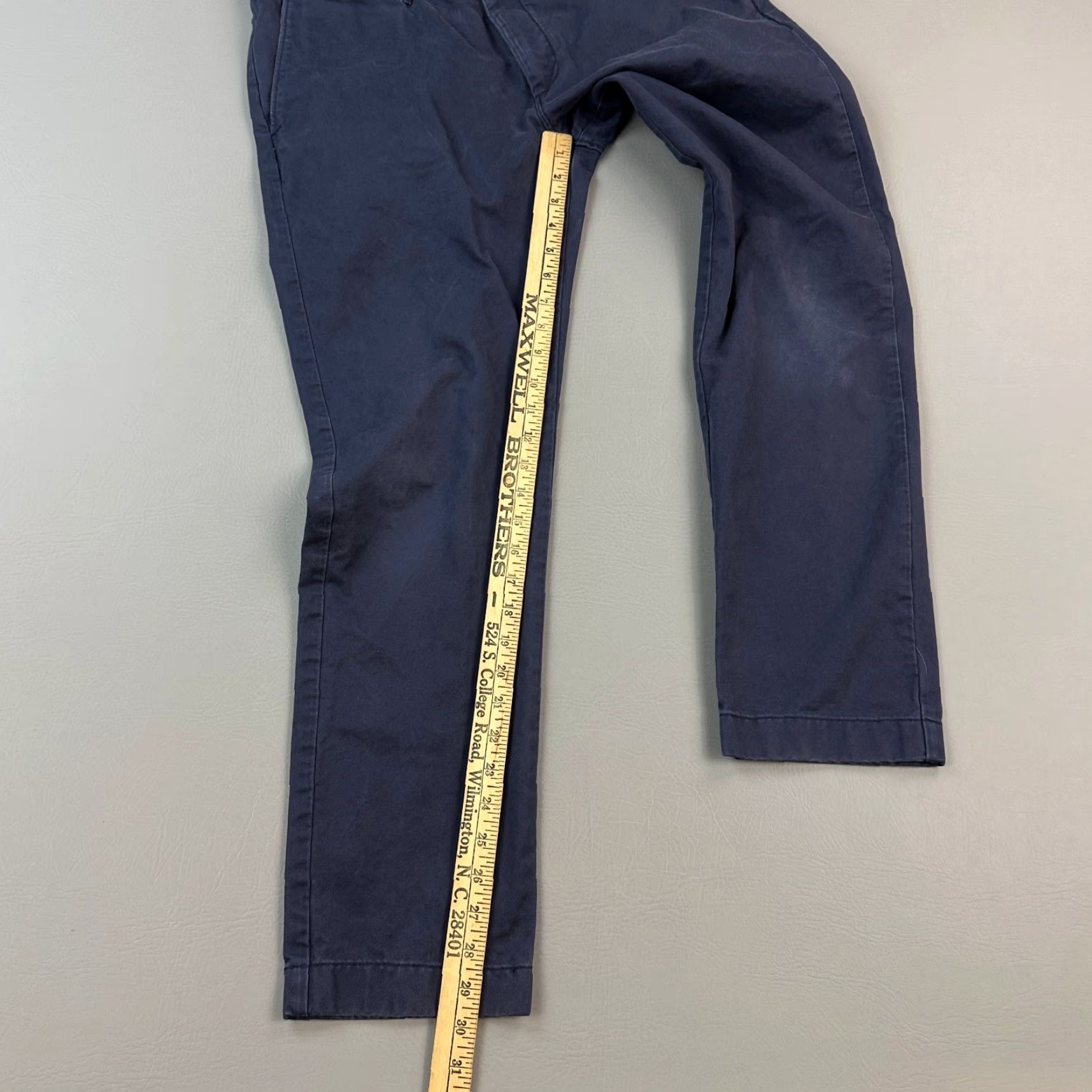 J.Crew J.CREW 484 Slim Fit Chino Pants Mens 33x30 34x30 Navy Blue Oarsman Casual Size US 33 - 4 Thumbnail