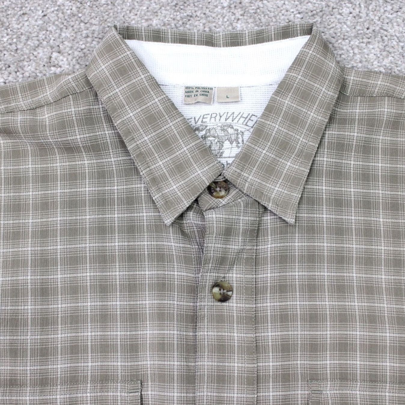 Royal Robbins Royal Robbins Shirt Men Large Gray Roll Sleeve Pocket Polyester Long Sleeve Size US L / EU 52-54 / 3 - 5 Thumbnail