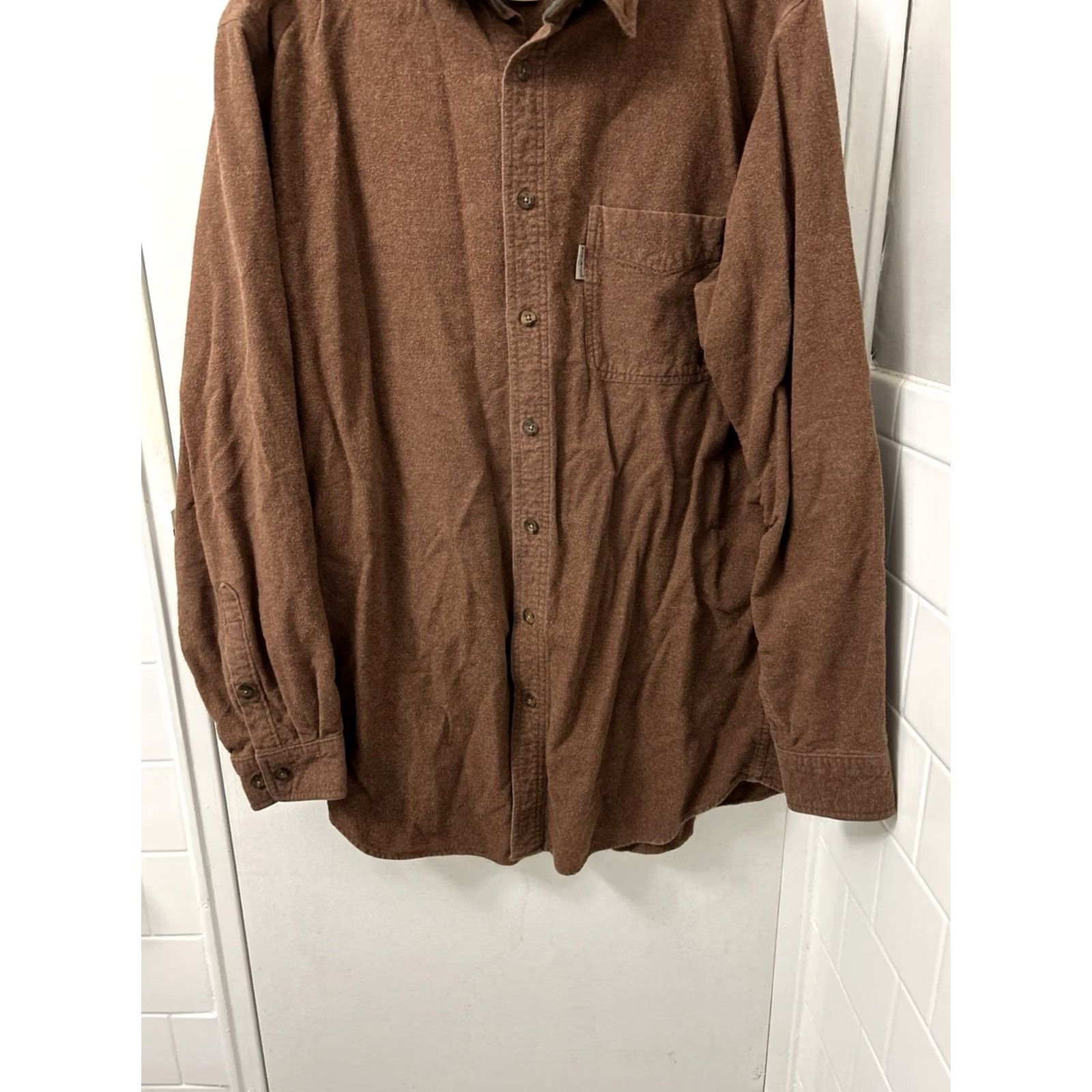 Vintage VINTAGE Woolrich Chamois Shirt Mens L Tall Rust Heather Button Down Long Sleeve Size US L / EU 52-54 / 3 - 3 Thumbnail