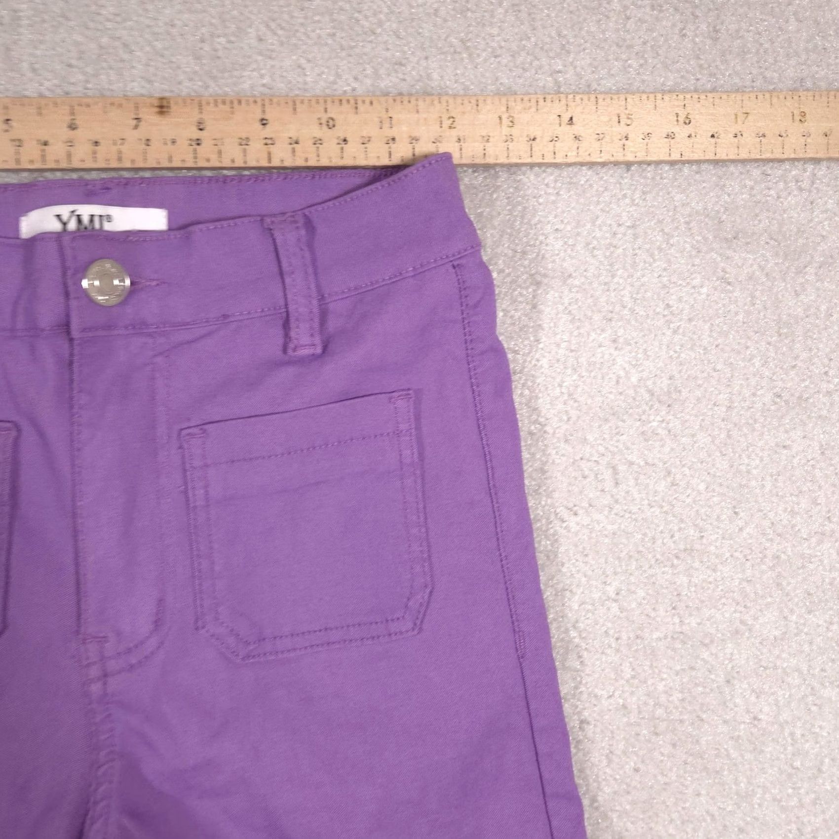 Vintage YMI Pants Womens M Purple Twill Straight Leg Chino Capri Zip Fly Stretch Size 32" / US 10 / IT 46 - 5 Thumbnail