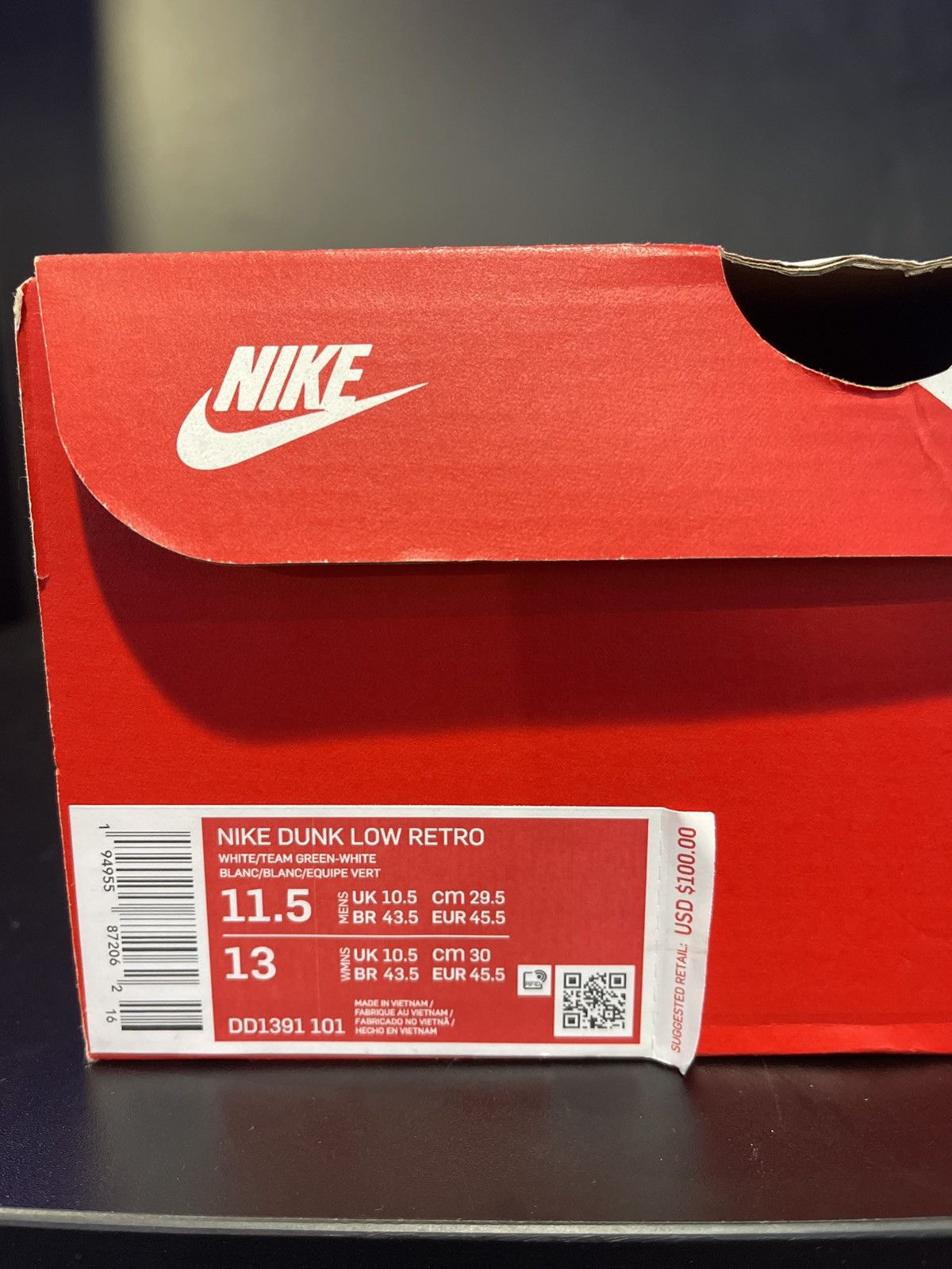 Nike ⚡️QUICK SALE⚡️ Nike Dunk Low ‘Michigan State’ Size US 11.5 / EU 44-45 - 7 Thumbnail