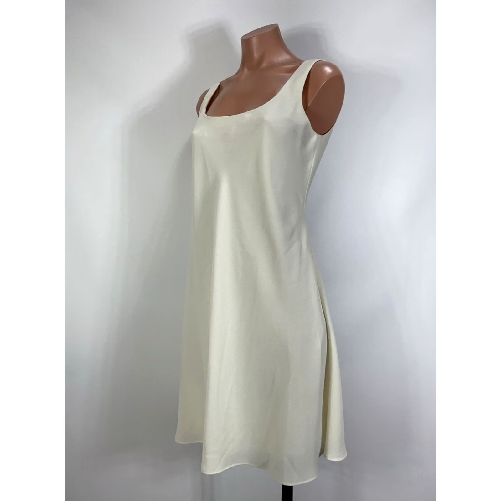Laundry by Shelli Segal VINTAGE Laundry by Shelli Segal 90s Ivory Floral Lace Embroidered Skater Dress 8 Size M / US 6-8 / IT 42-44 - 7 Thumbnail