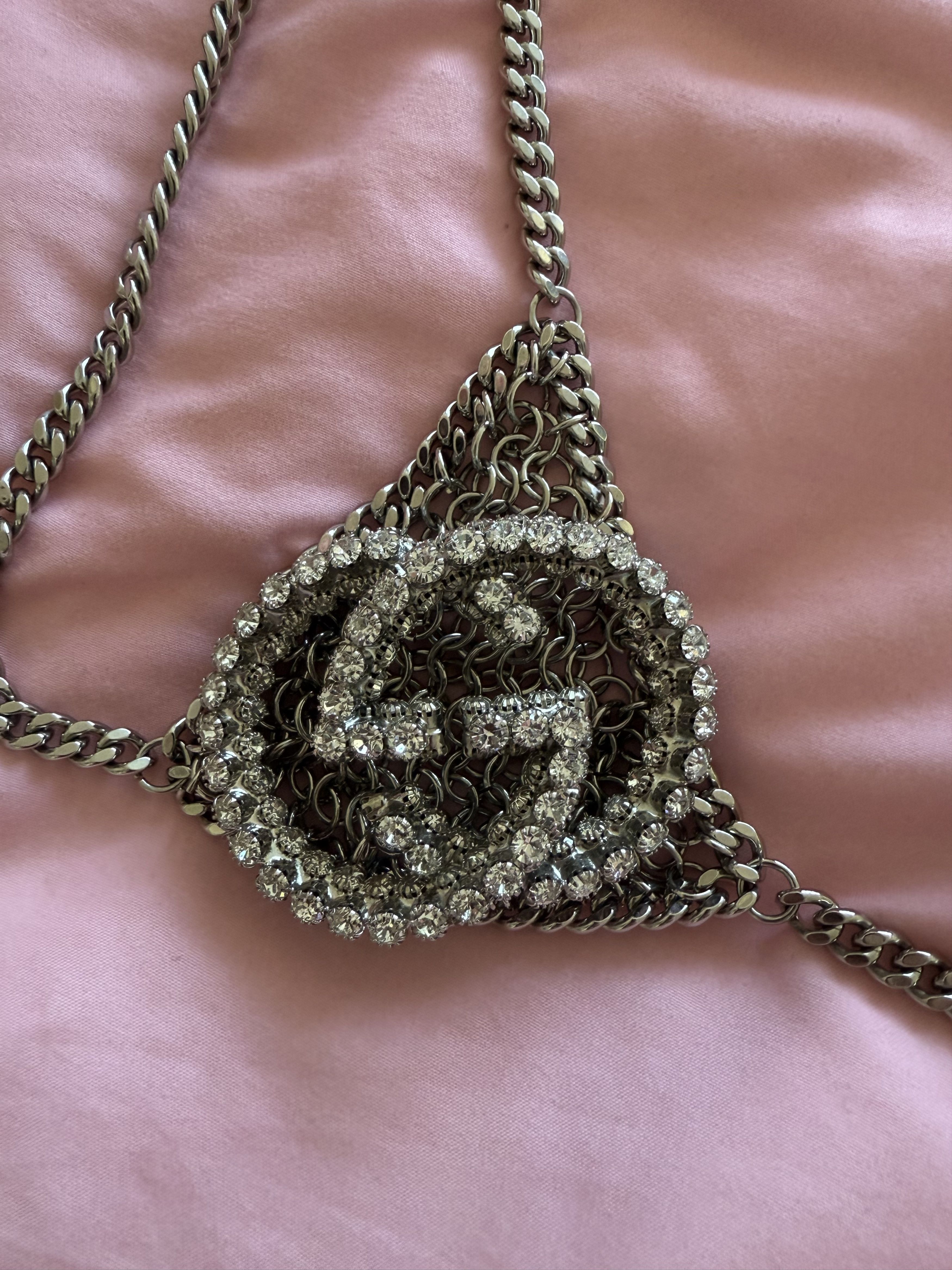 Gucci RARE Gucci Interlocking GG Embellished Chain Bra XS Size XS / US 0-2 / IT 36-38 - 6 Thumbnail