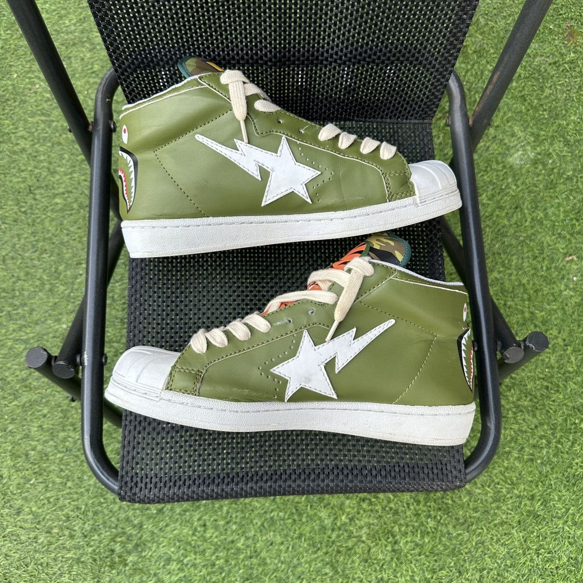 Bape 💥Rare Bape Shark Sta Hi Tiger WGM Size US 9 / EU 42 - 4 Thumbnail