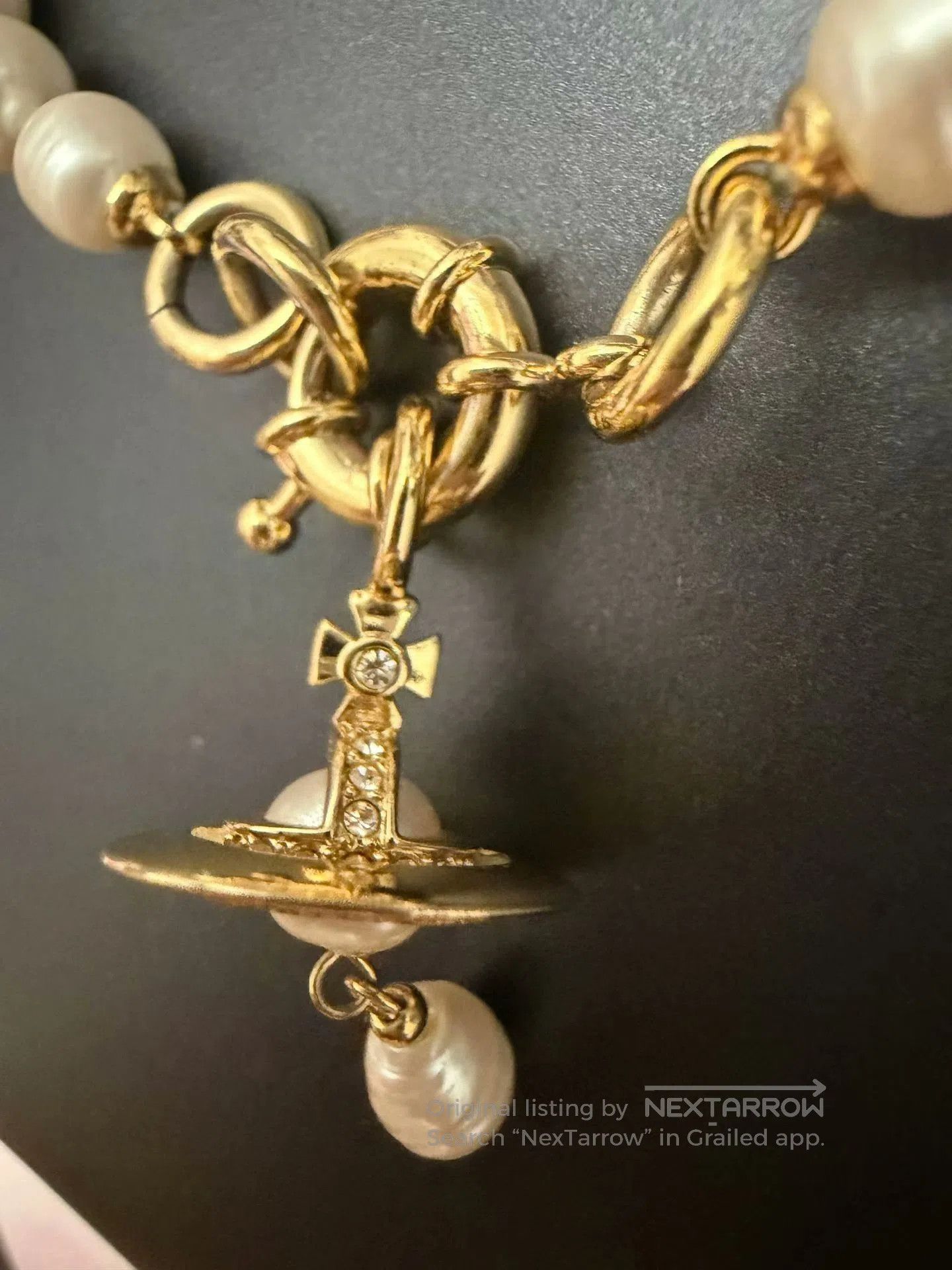 Vivienne Westwood Vivienne Westwood Saturn Pearl Necklace. Size ONE SIZE - 3 Thumbnail