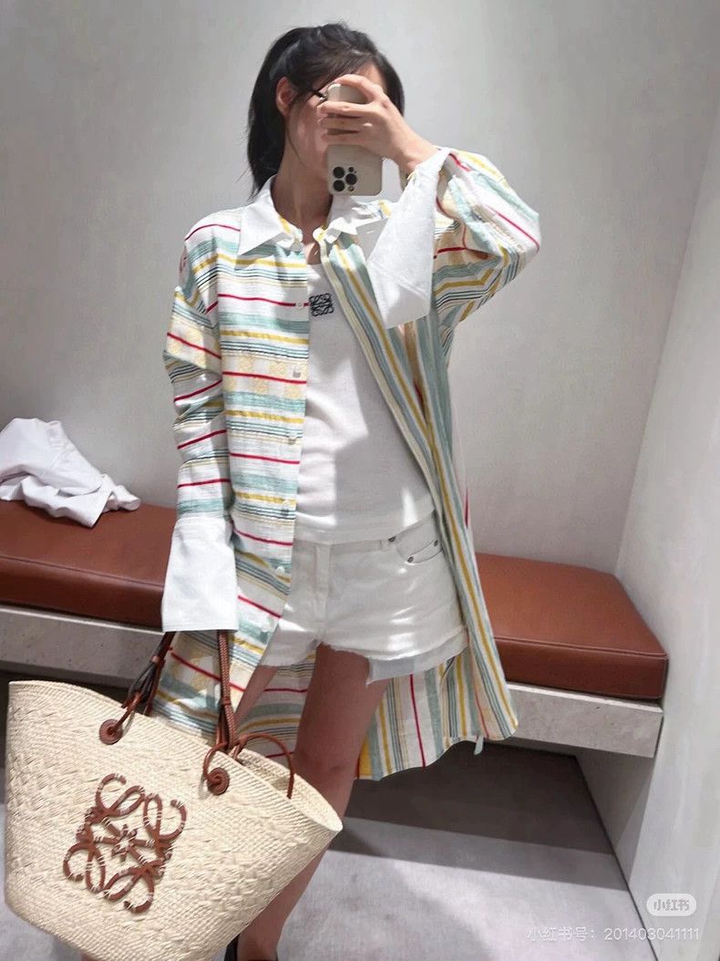 Loewe LOEWE Colorful linen shirt dress Size 4XL / US 24-26 - 9 Thumbnail
