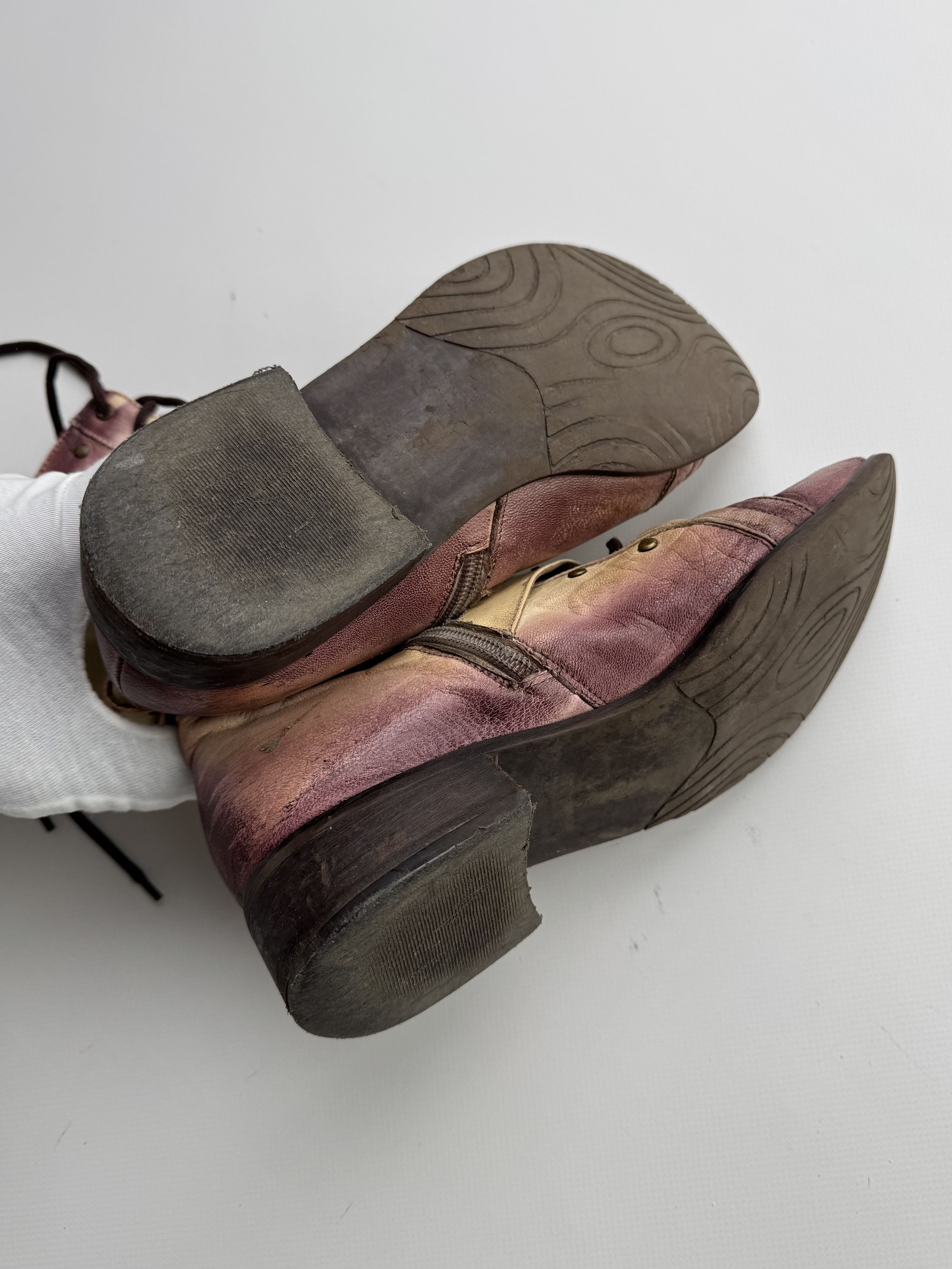 Other Vintage Faded Leather Boots With Straps B262(V3)E2 Size US 5 / IT 35 - 11 Thumbnail