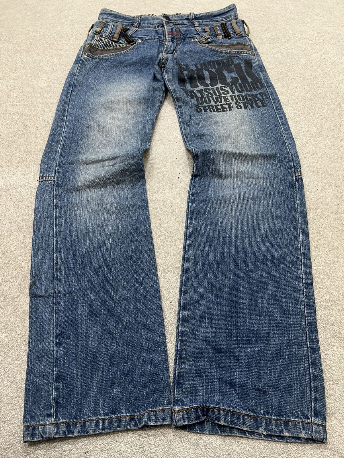 Number (N)ine 2000s Hysteric Poem Double Waist Hickory Jeans y2k Lgb Ifsix Size US 28 / EU 44 - 1 Thumbnail