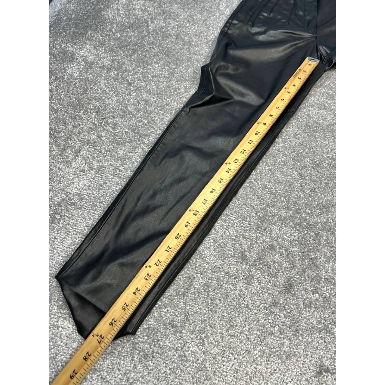 Zara Zara Pants Womens XS Black Stretch Pleated High Rise Straight Leg Size 26" / US 2 / IT 38 - 4 Thumbnail