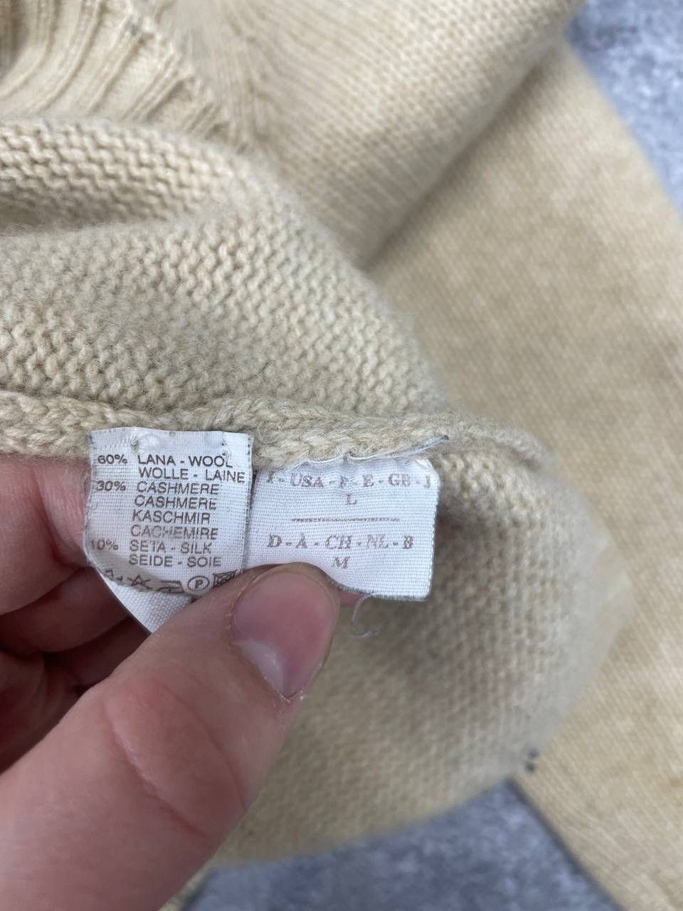 Brunello Cucinelli Brunello Cucinelli Women Wool Cardigan Beige Argyle Pattern Size M / US 6-8 / IT 42-44 - 6 Thumbnail