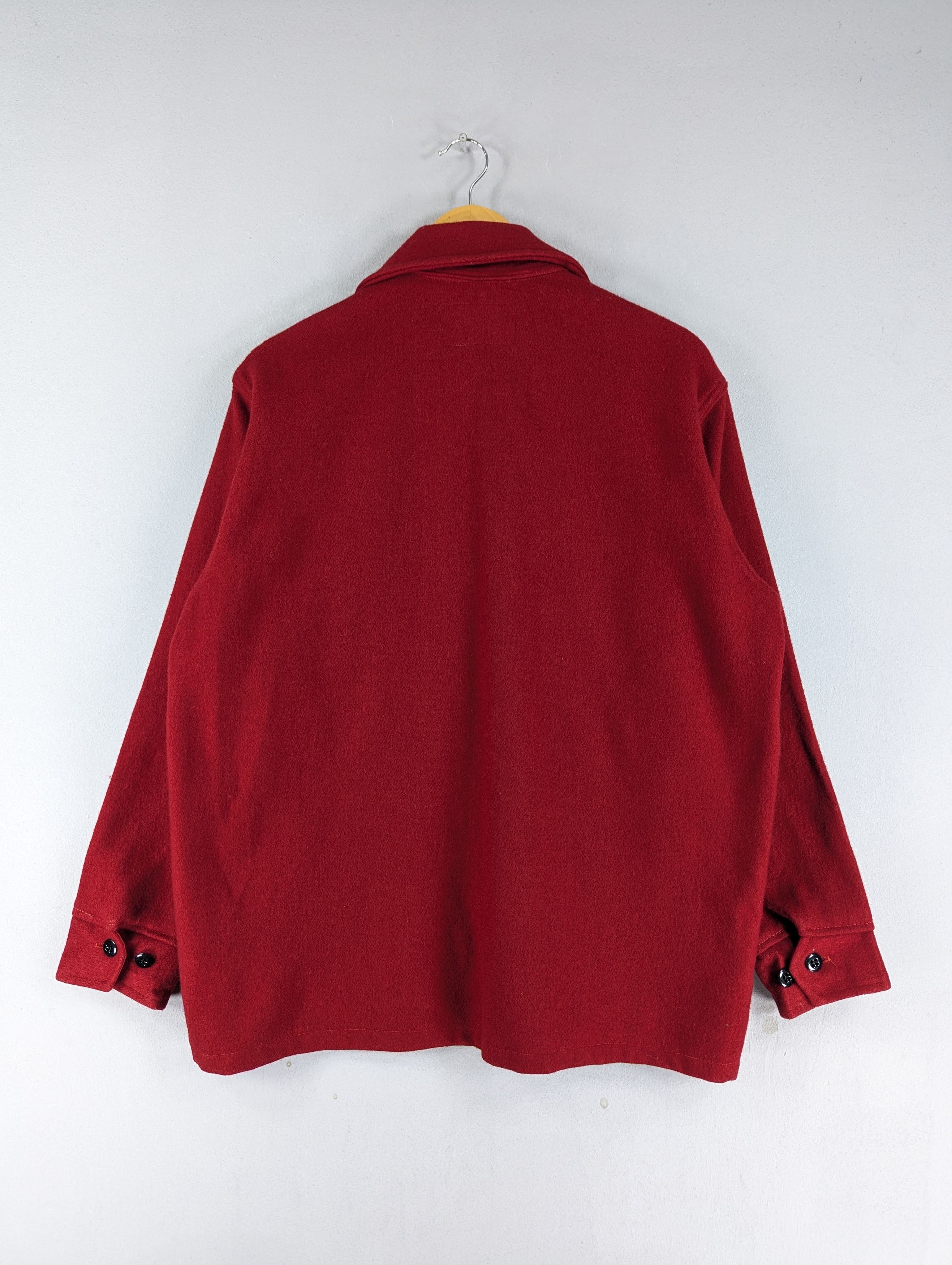 Vintage Vintage 1980s Melton Red Wool Jacket Size US L / EU 52-54 / 3 - 13 Thumbnail