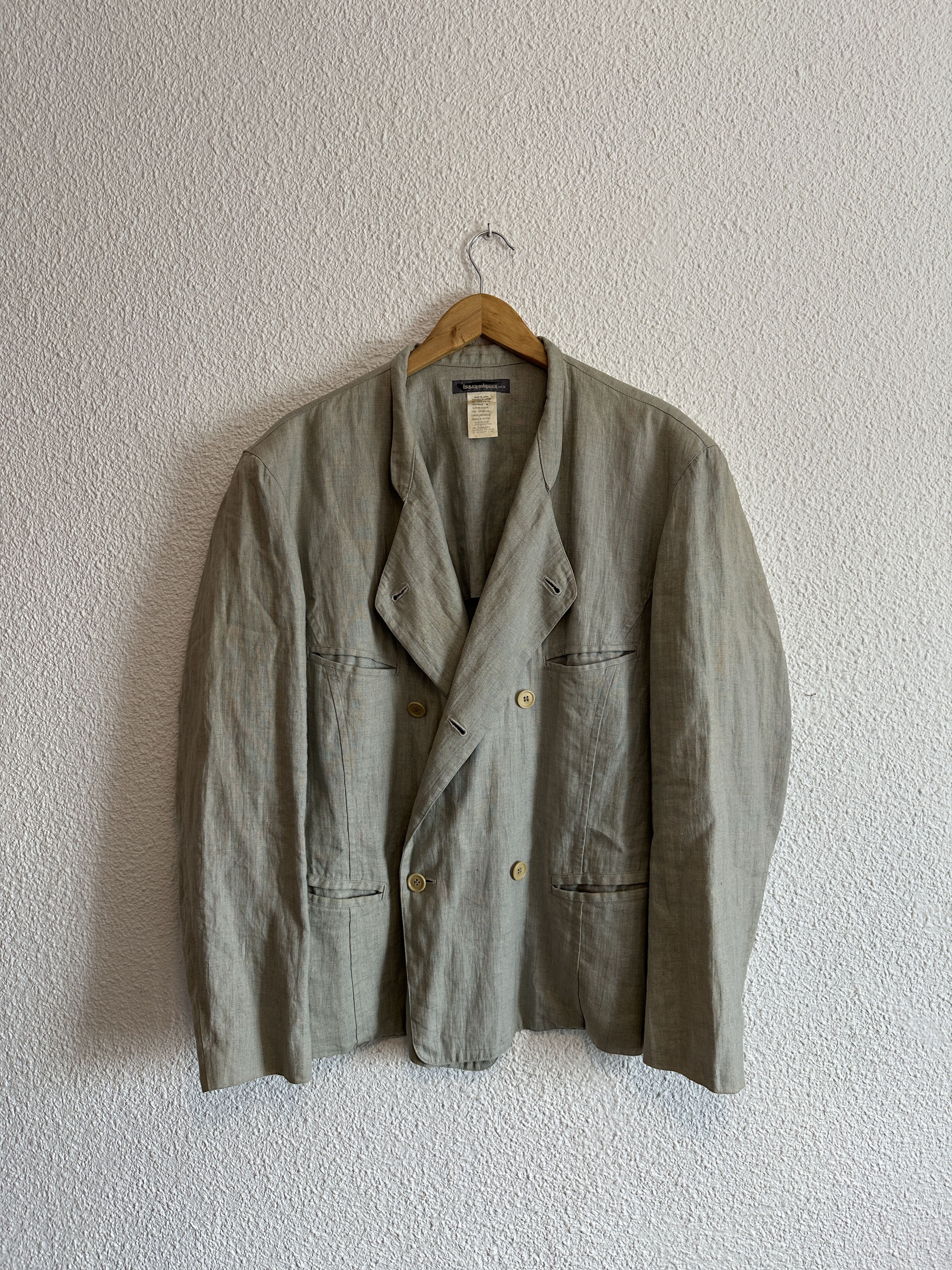 Issey Miyake Issey Miyake men vintage 80s archive linen jacket japan Size US M / EU 48-50 / 2 - 1 Thumbnail
