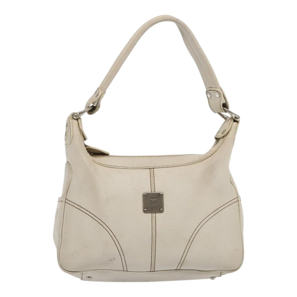 MCM White Leather Shoulder Bag (Pre-Owned) Size ONE SIZE - 1 Thumbnail