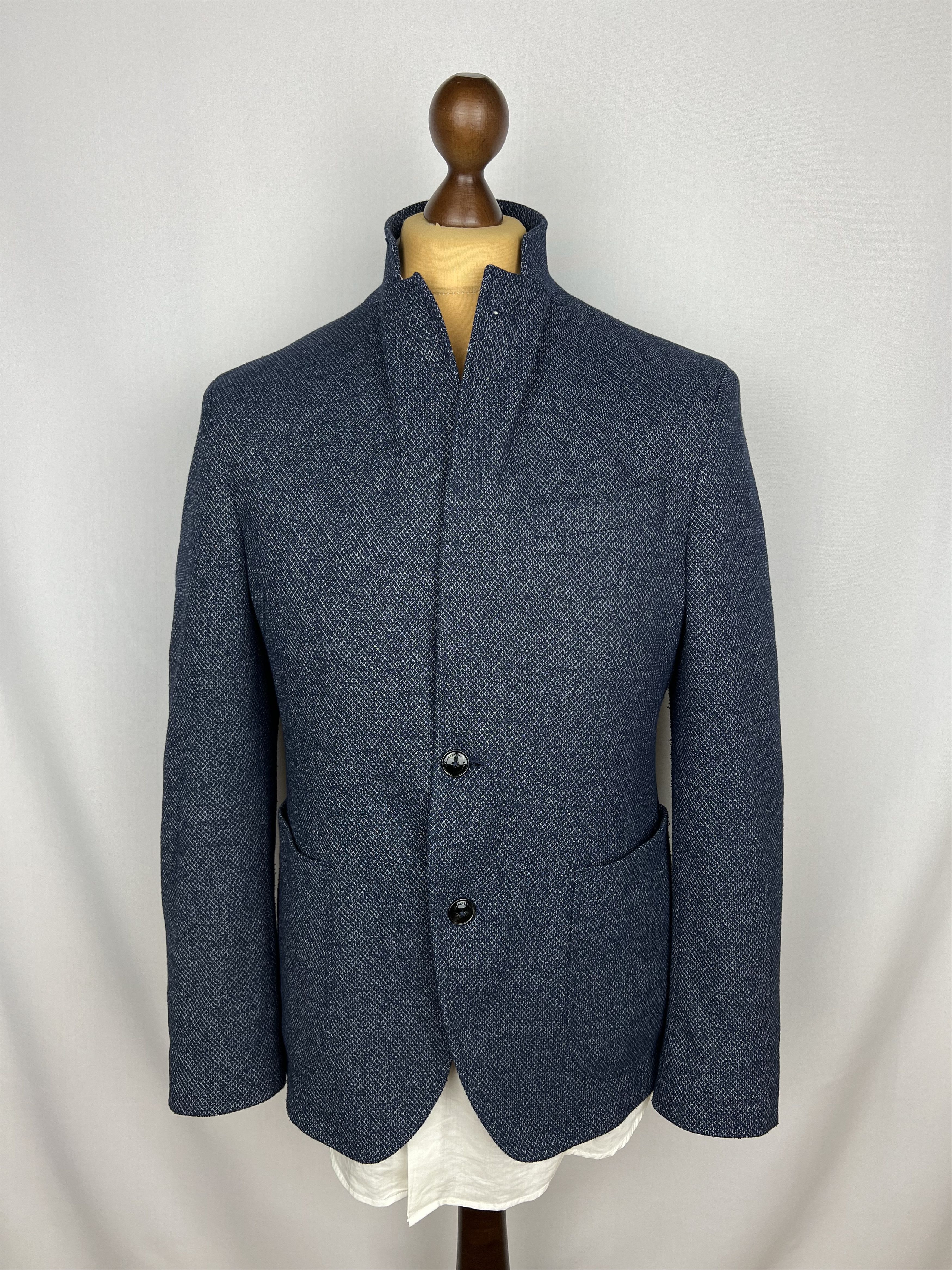 Baldessarini Solid Textured Stretch Cotton-Blend Unlined Sport Coat Size 38R - 2 Thumbnail