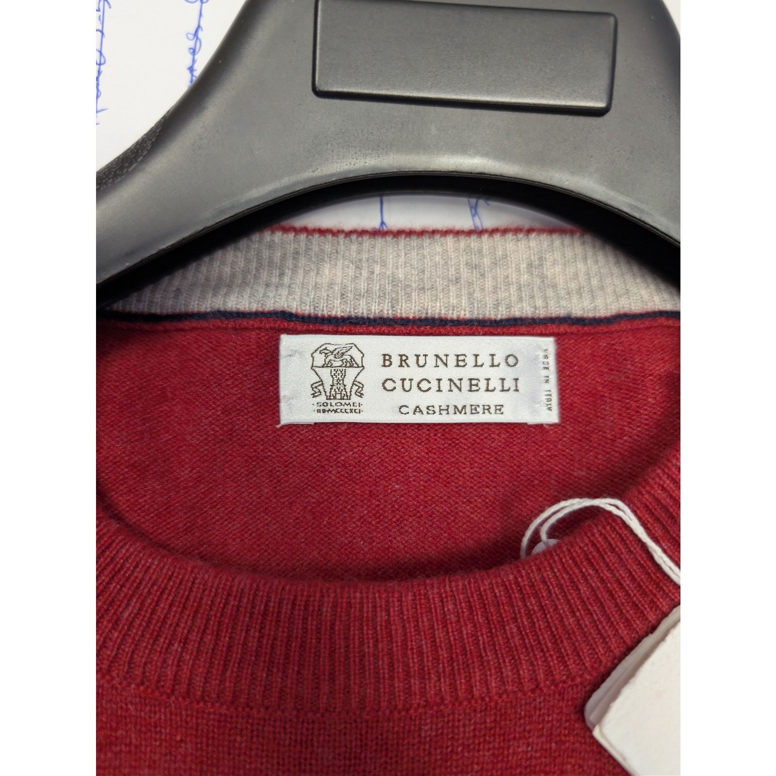 Brunello Cucinelli o1rshd1 CC20 Cashmere Crewneck Sweater in Red Size US M / EU 48-50 / 2 - 22 Thumbnail