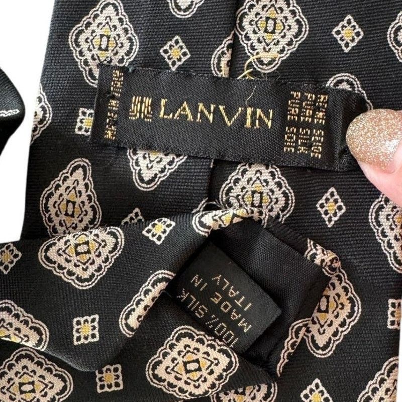 Lanvin Lanvin designer 100% silk medallion print tie 3.5” w Size ONE SIZE - 3 Thumbnail