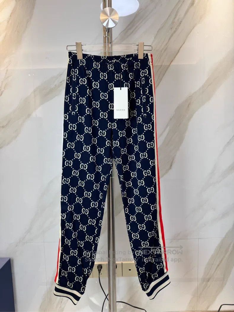 Gucci Gucci SizeXXS Blue full print trousers Size US 27 - 1 Thumbnail