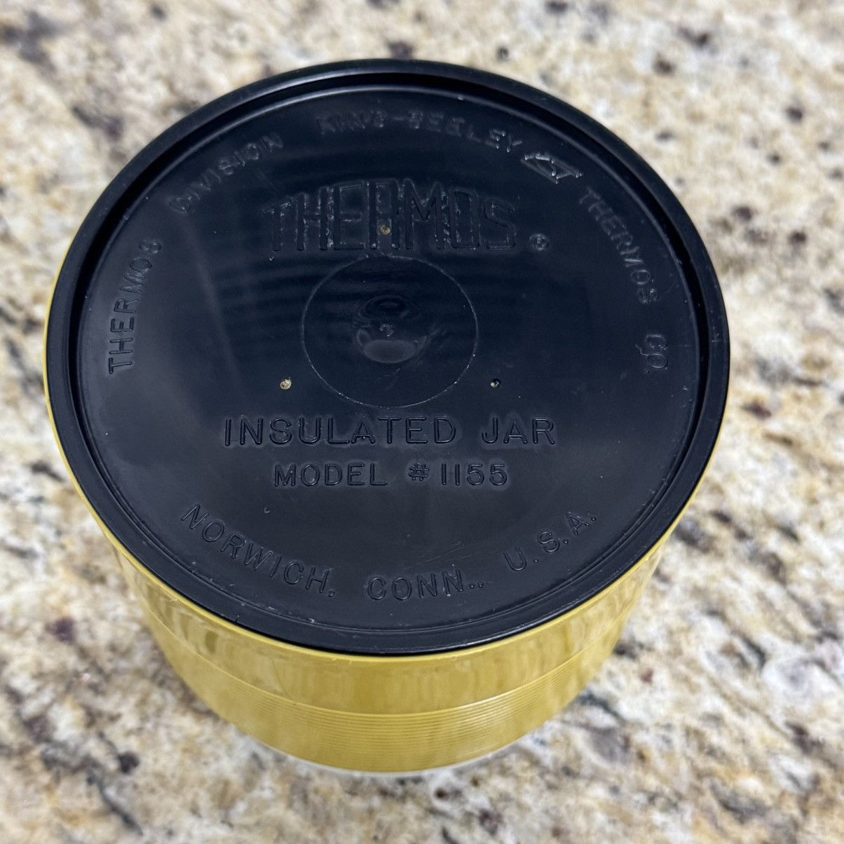 Vintage 1960s Thermos King-Seeley #1155 Harvest Gold Snak Jar 6 OZ Size ONE SIZE - 7 Thumbnail