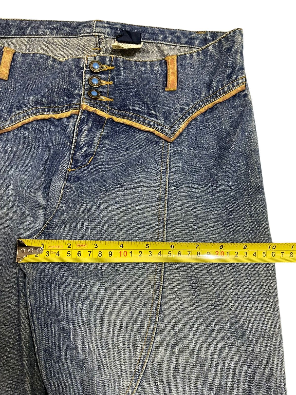 Hysteric Glamour Vintage Japanese Brand Blue Bleached Style Baggy Jeans Size 28" / US 6 / IT 42 - 12 Thumbnail