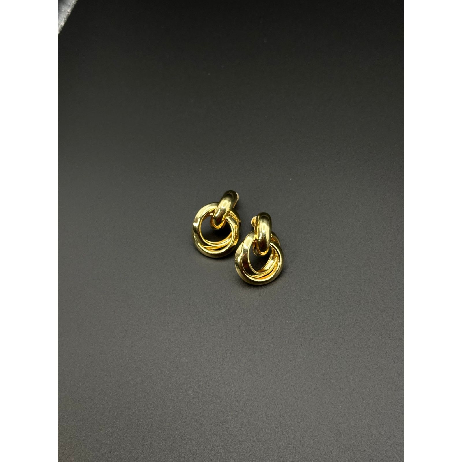 Jewelry Cute Gold Hoop Designed Earrings Size ONE SIZE - 3 Thumbnail