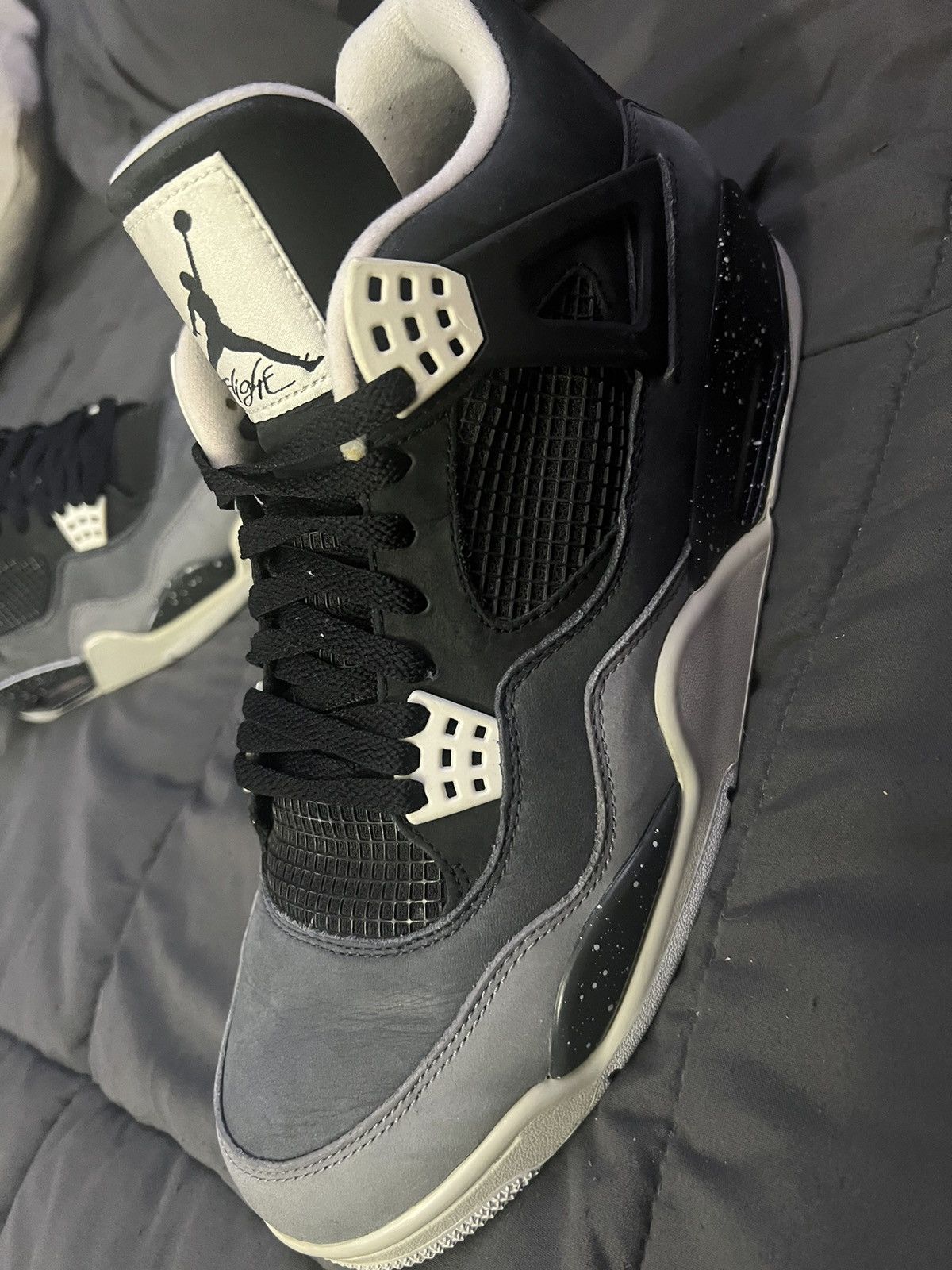 image of Air Jordan 4 Fear Size 12 Shoes in Black, Men's