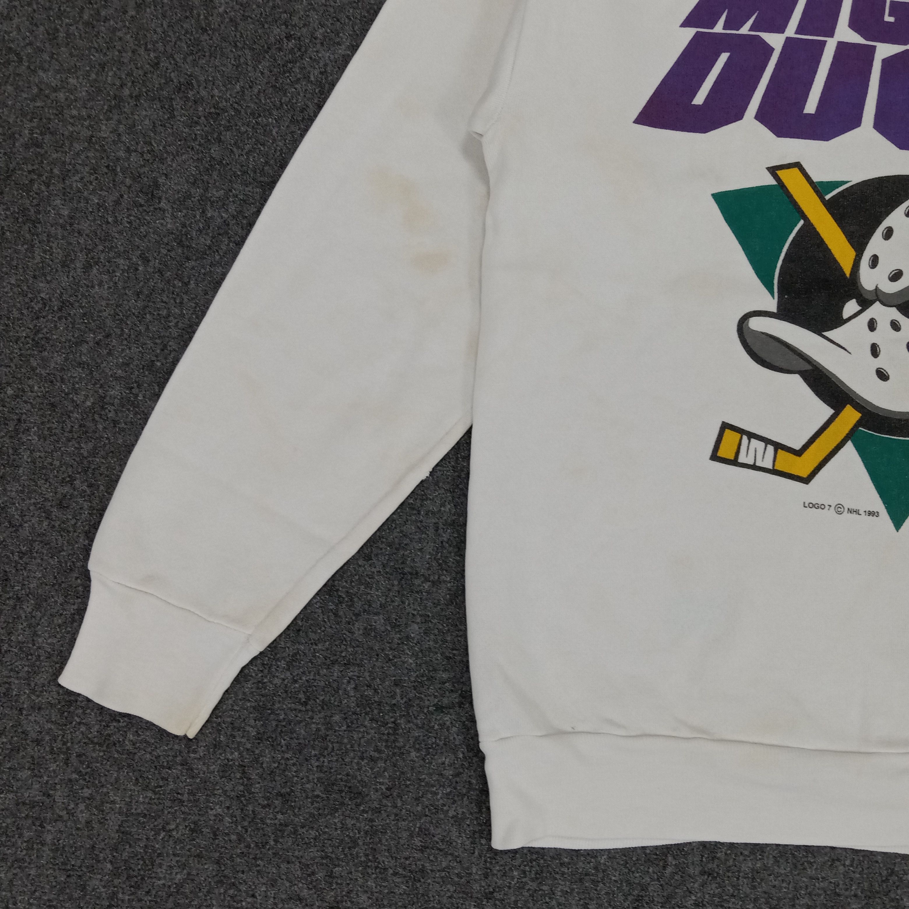 NHL × Vintage 90's Mighty Ducks American Sportswear NHL Sweatshirt Size US M / EU 48-50 / 2 - 2 Thumbnail