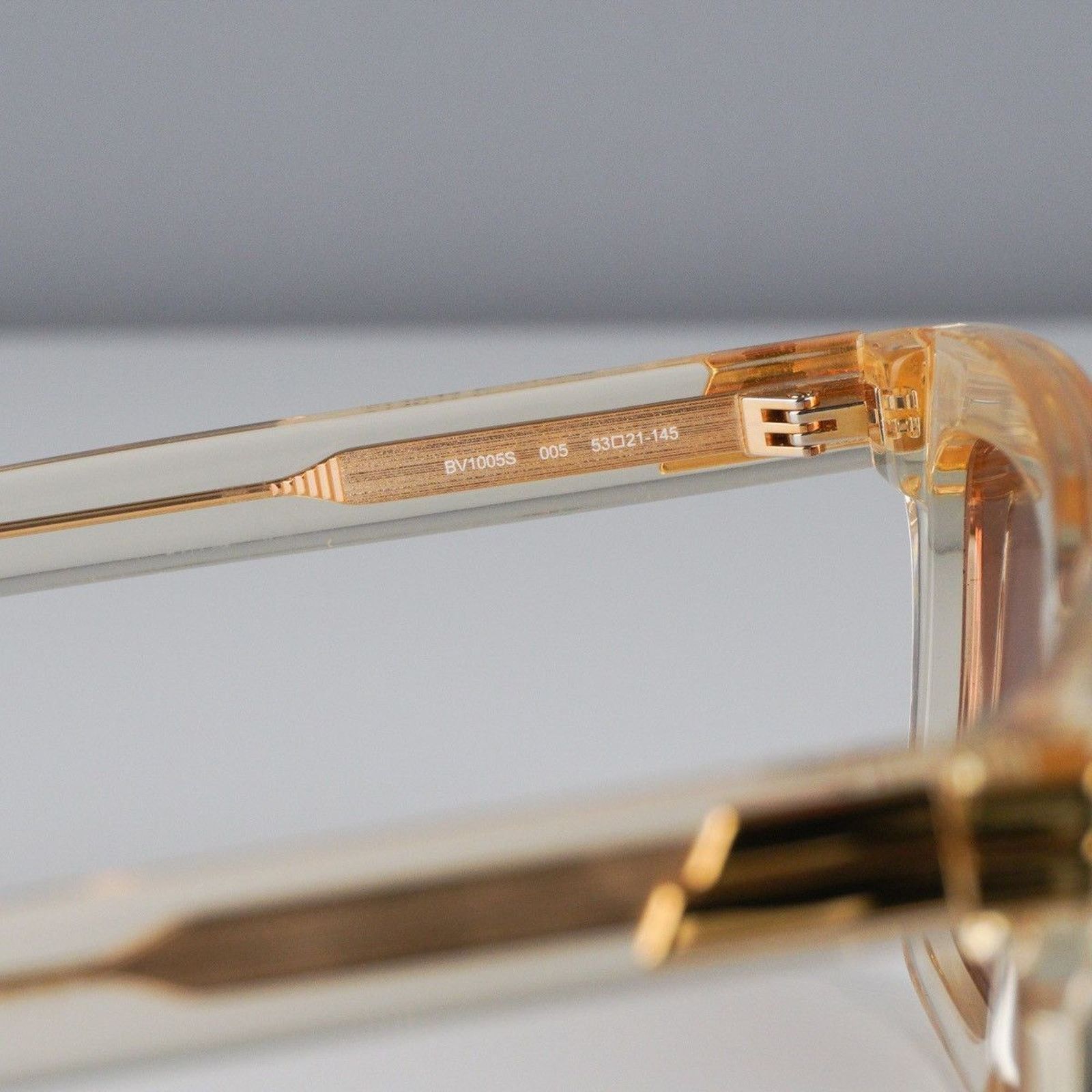Bottega Veneta Bottega veneta transparent gold logo sunglasses Size ONE SIZE - 4 Thumbnail