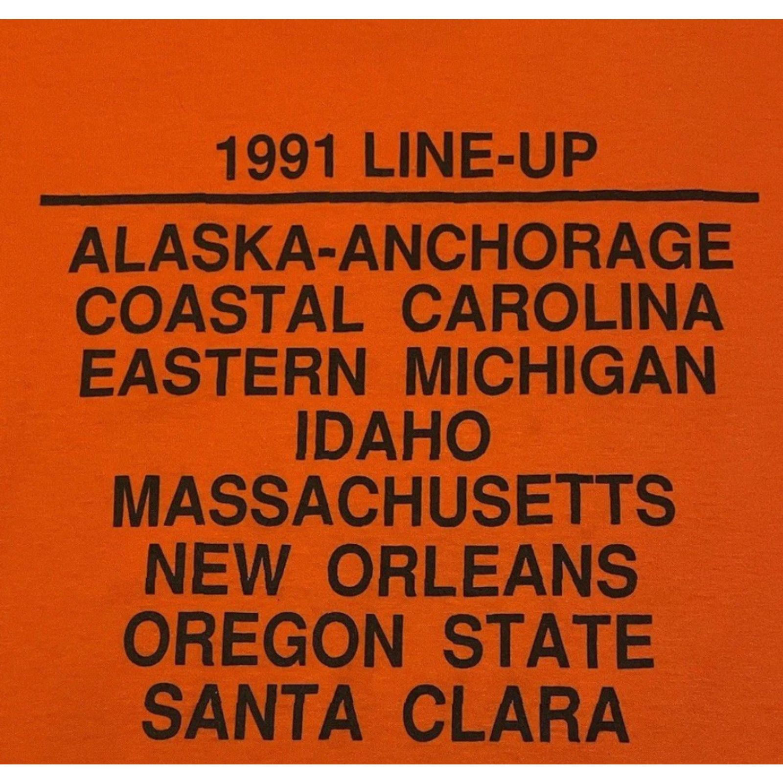 Greats VINTAGE 90s Great Alaskan Shootout Faded College Basketball Tournament Shirt L Orange Men T-Shirt Short Sleeve USA Single Stitch Size US L / EU 52-54 / 3 - 4 Thumbnail