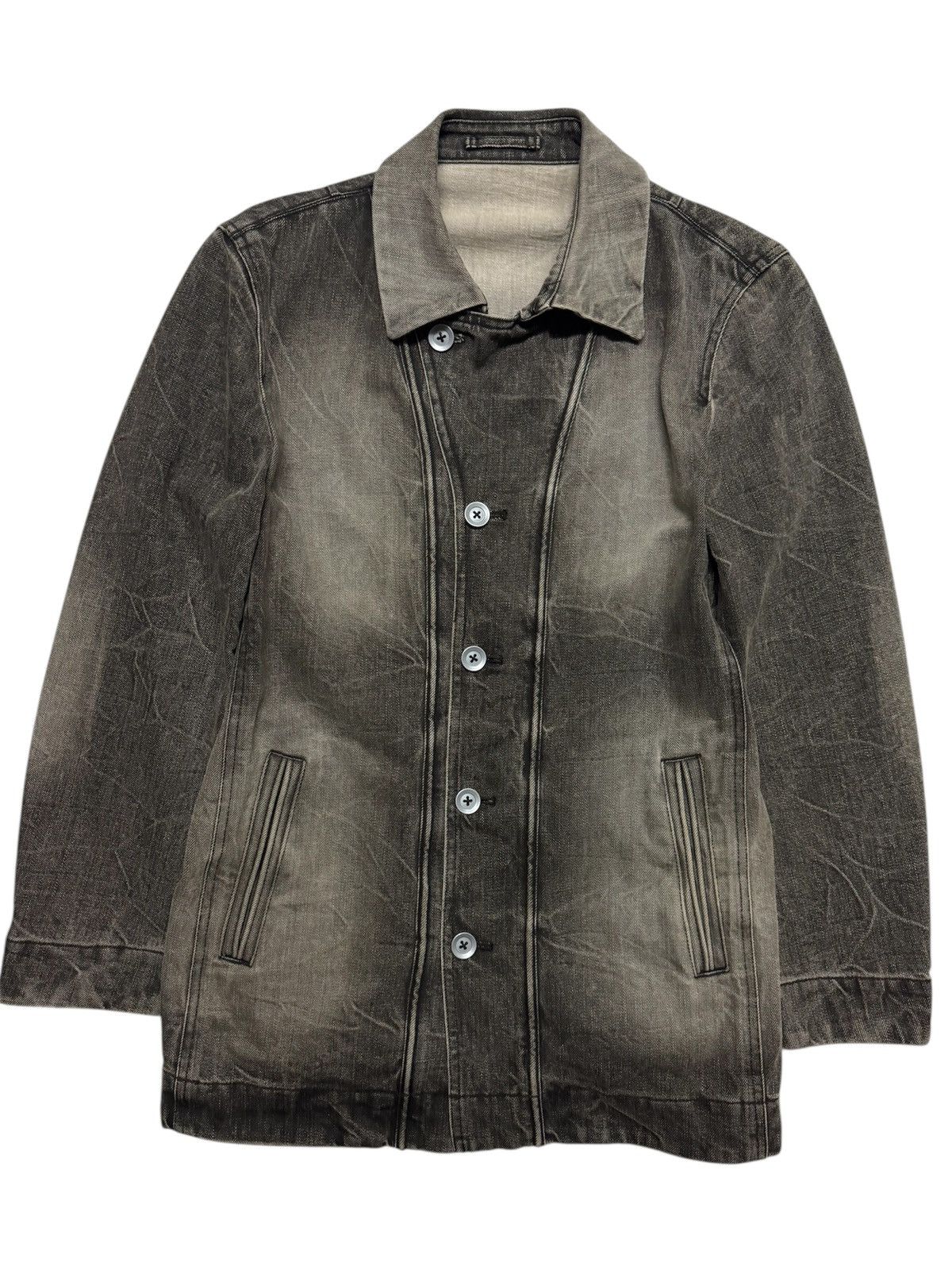 JUN MEN 💥INSANE💥VINTAGE 90s JUNMEN MUDWASH CLAWMARK DENIM JACKET Size US S / EU 44-46 / 1 - 3 Thumbnail