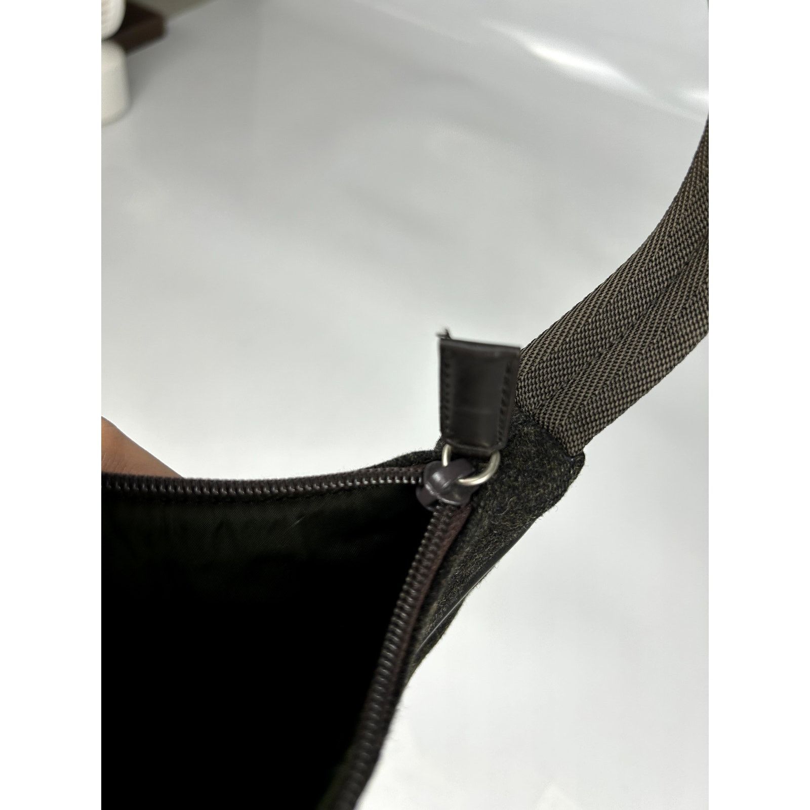 Prada Prada Hobo Wool Gray Mini Bag Size ONE SIZE - 13 Thumbnail