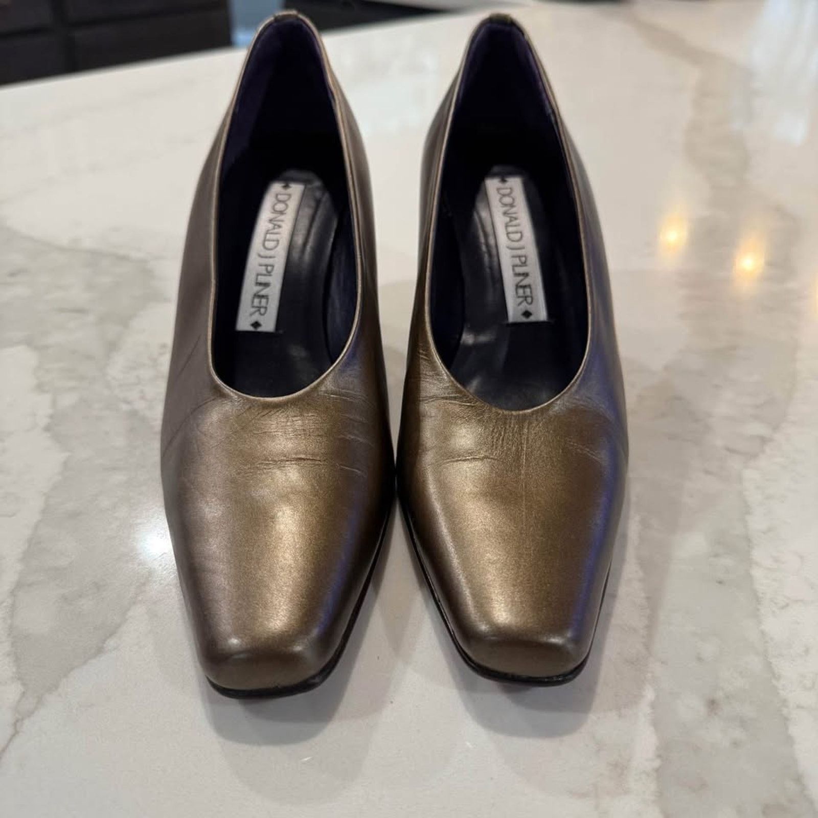 Donald Pliner Vintage Donald J Pliner Latara Square Toe Heels Womens 6.5 Size US 6.5 / IT 36.5 - 4 Thumbnail