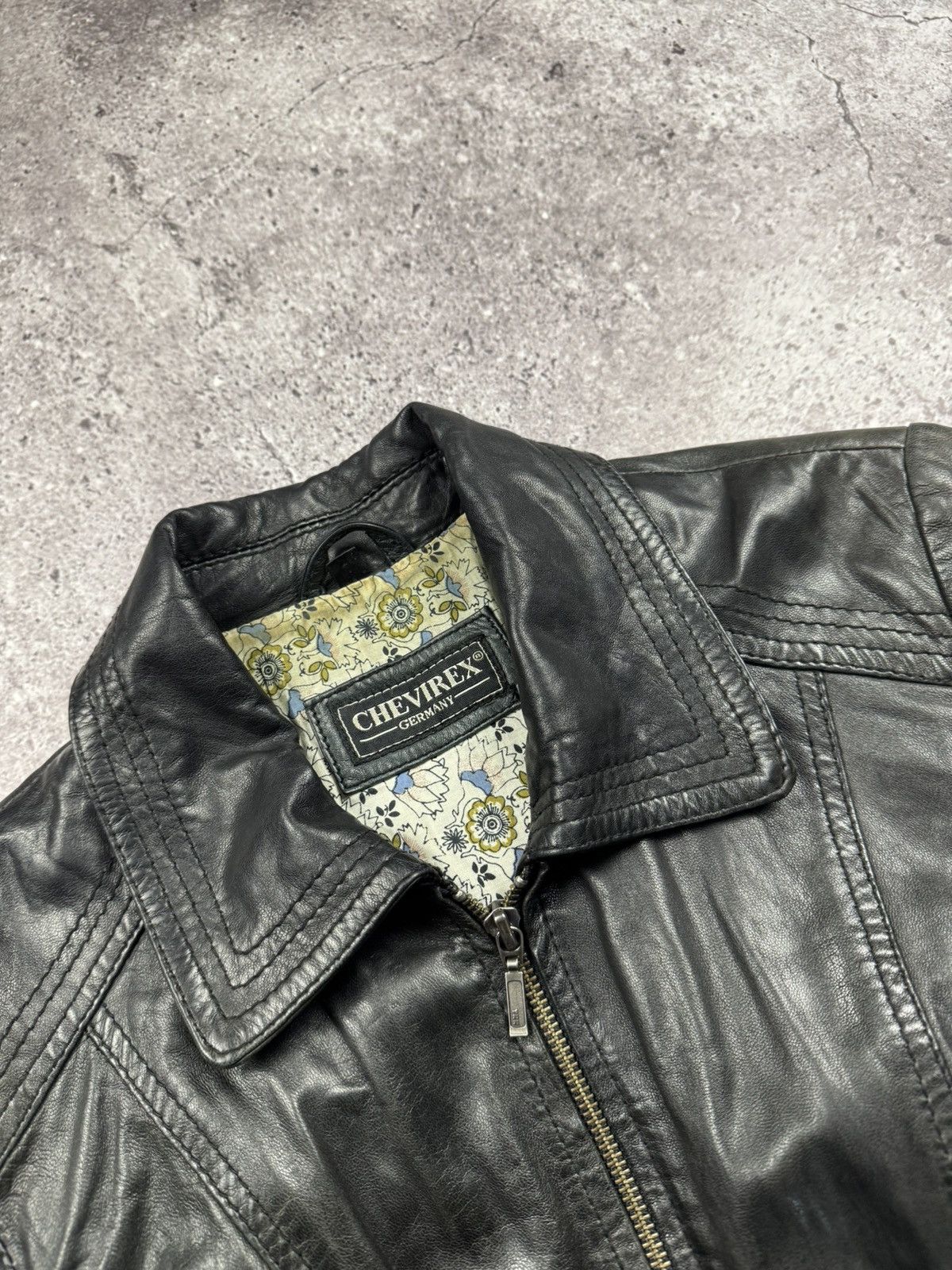Japanese Brand FADED CROPPED AVANT GARDE LEATHER JACKET OWENS STYLE Y2K Size US S / EU 44-46 / 1 - 5 Thumbnail