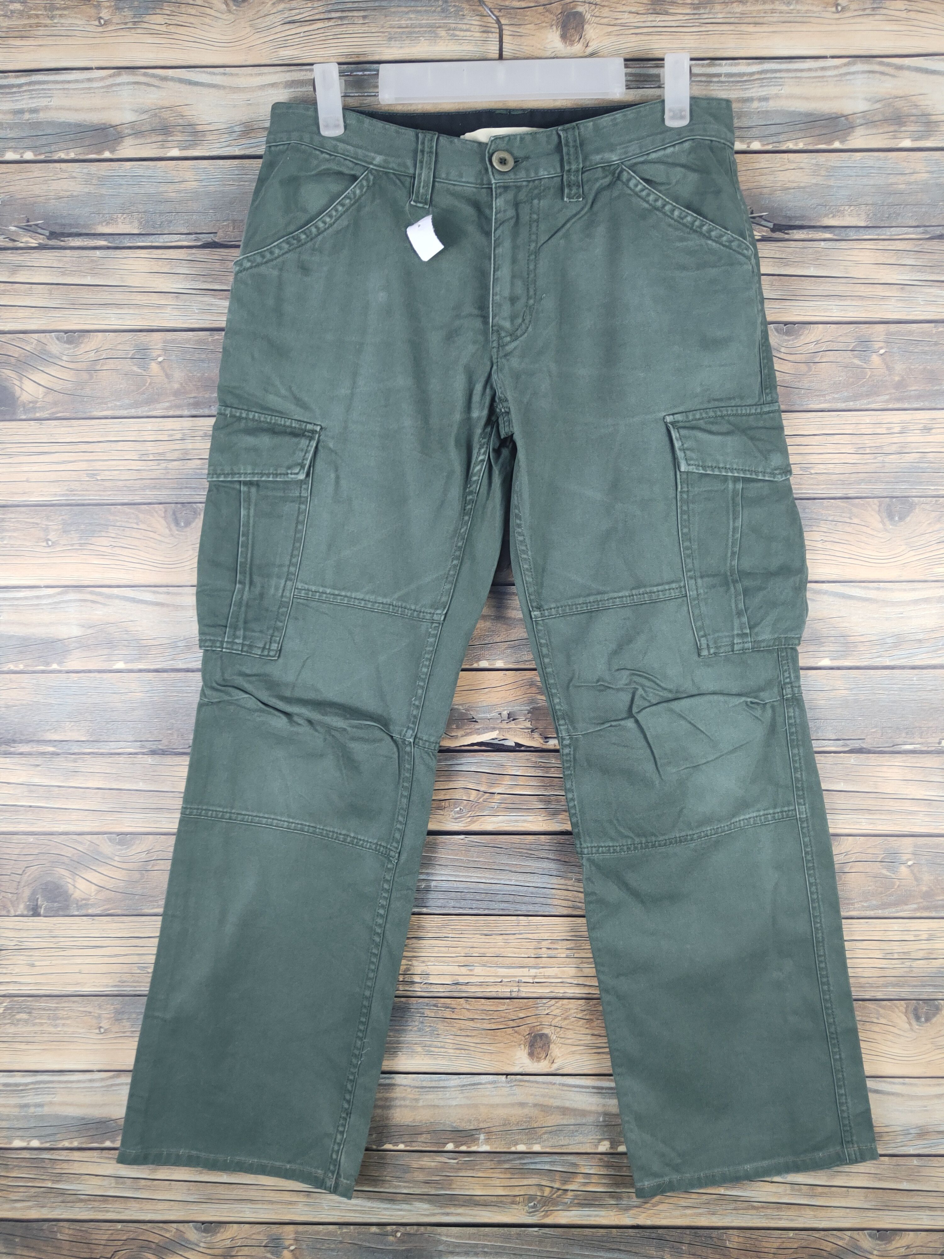 Japanese Brand DL Japanese Brand Green Multipocket Cargo Pants #1582 Size US 31 - 1 Thumbnail