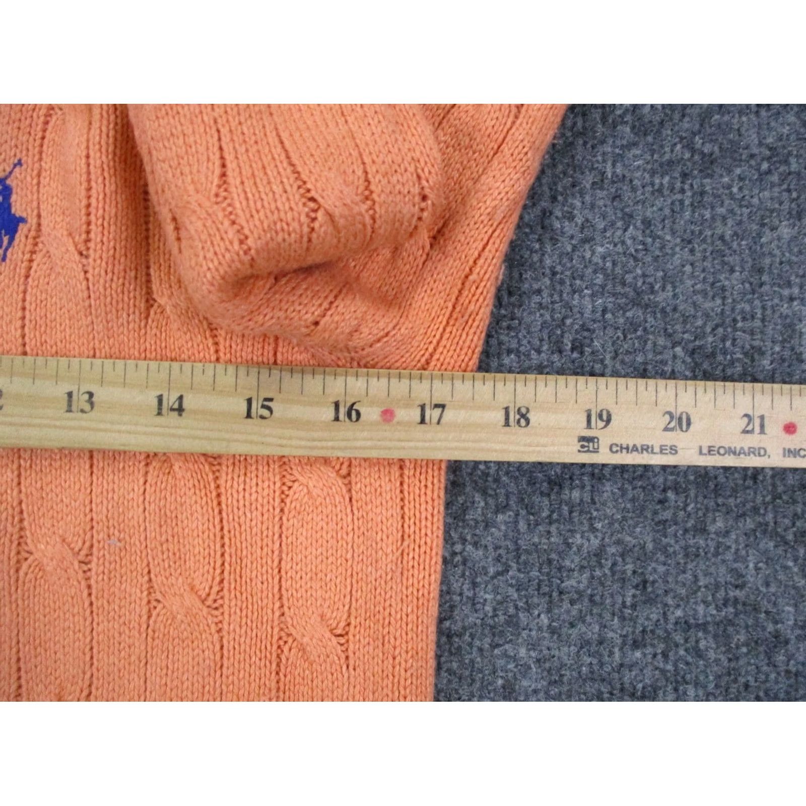 Polo Ralph Lauren Polo Ralph Lauren Sweater Mens S Orange Silk Pullover Fisherman Pony Cable Knit Henley Pullover 1/4 Zip Thermal Casual Size US S / EU 44-46 / 1 - 5 Thumbnail