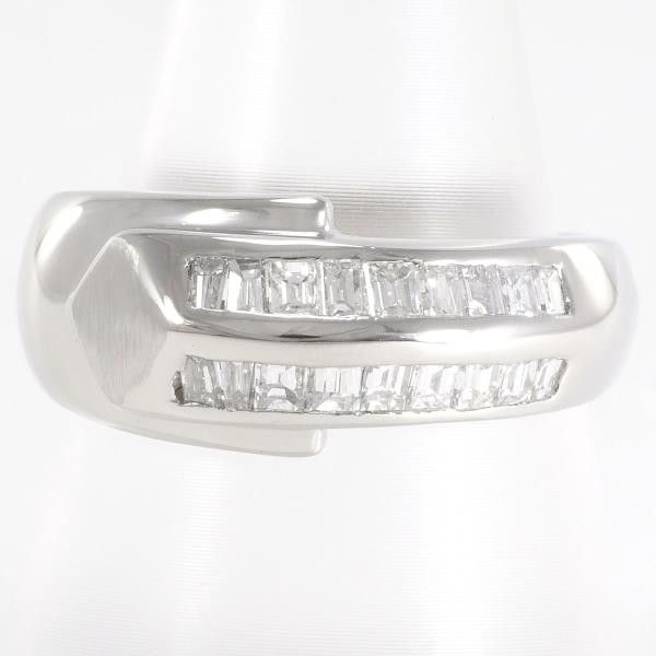 Other Other PT900 Platinum Diamond Ring 17 Size 0.87ct Metal Ring in Great Condition Size ONE SIZE - 1 Thumbnail