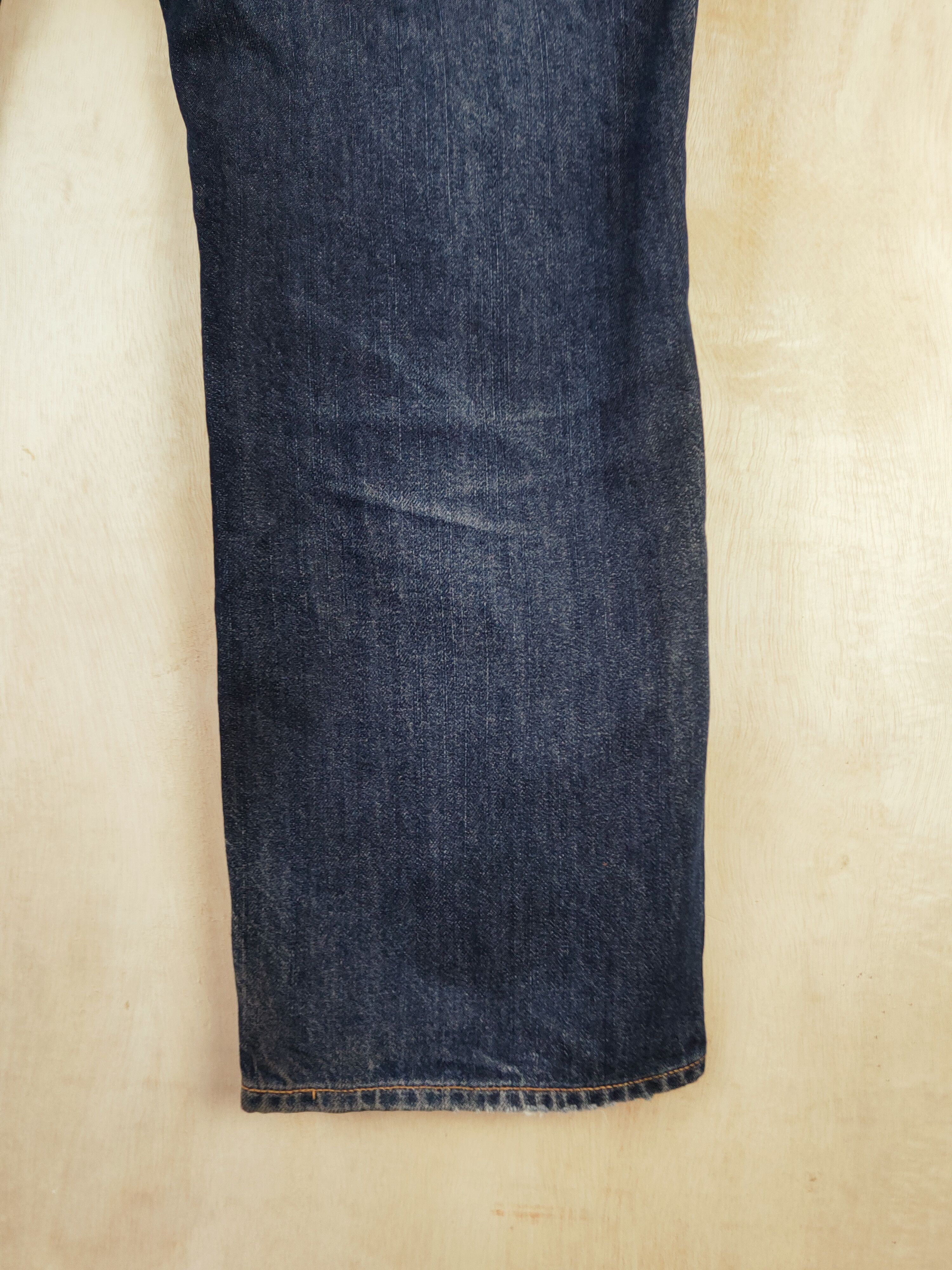 Japanese Brand Japan Dark Blue Distressed Ripped denim Jeans #S2677 Size US 35 - 12 Thumbnail