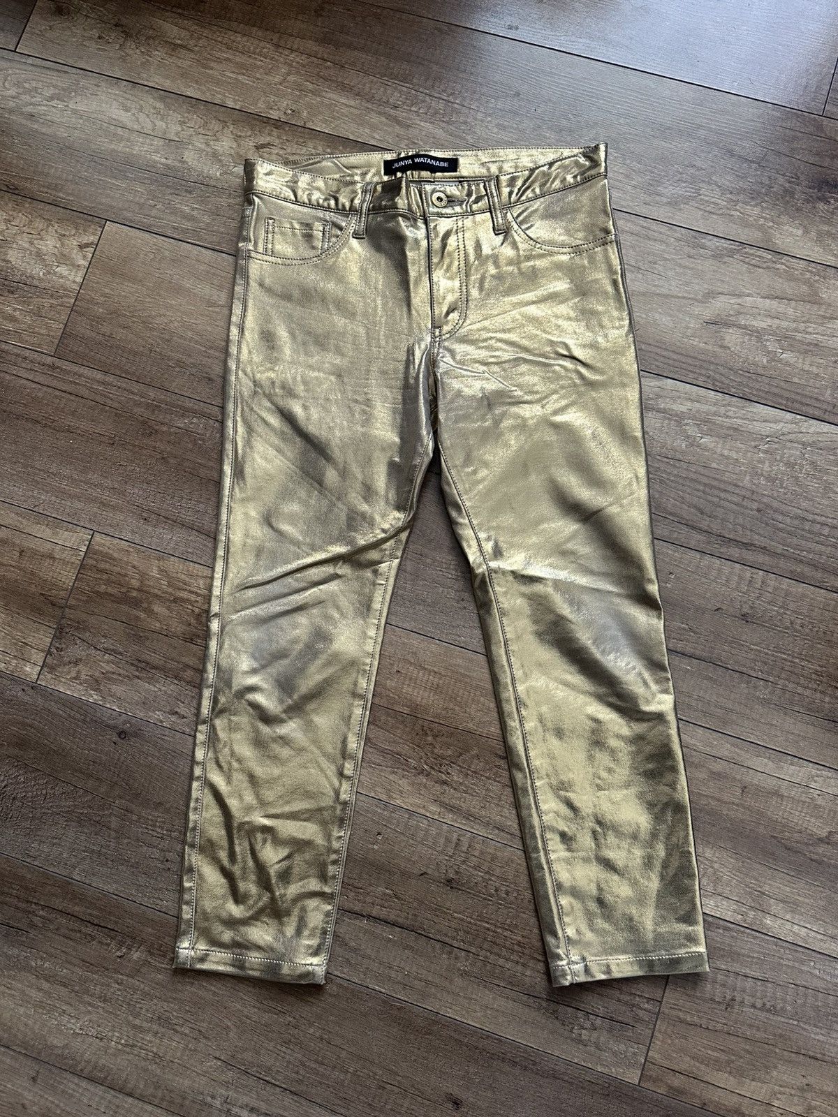 Junya Watanabe Junya Watanabe Japanese Gold Pants Trousers Size 24" / US 00 / IT 34 - 2 Thumbnail