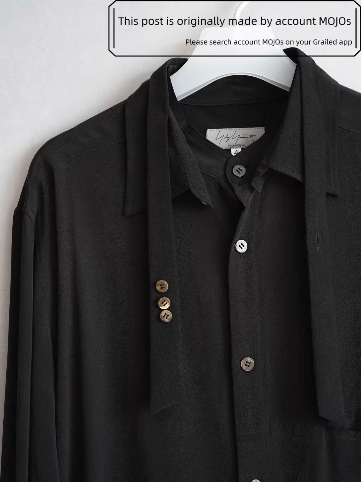 Sz 4 Yohji Yamamoto 24AW Double Stripe Collar Shirt mojos81