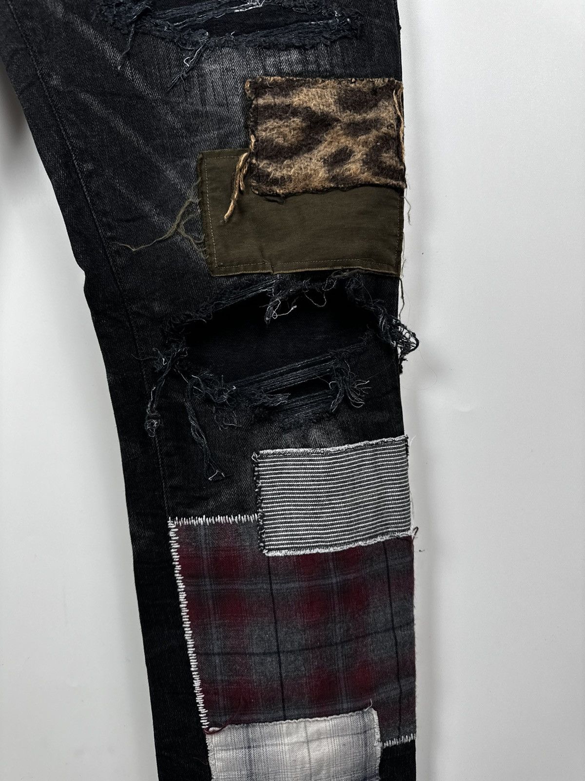 Amiri Amiri Grunge Patch Black Jeans Size US 33 - 5 Thumbnail