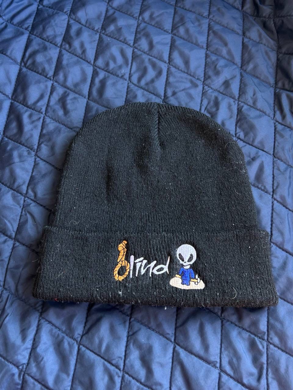 Girl Skateboards × Hook-Ups × Shorty's Skateboards Vintage 90s Blind Skateboarding Hat Beanie Black Size ONE SIZE - 1 Thumbnail