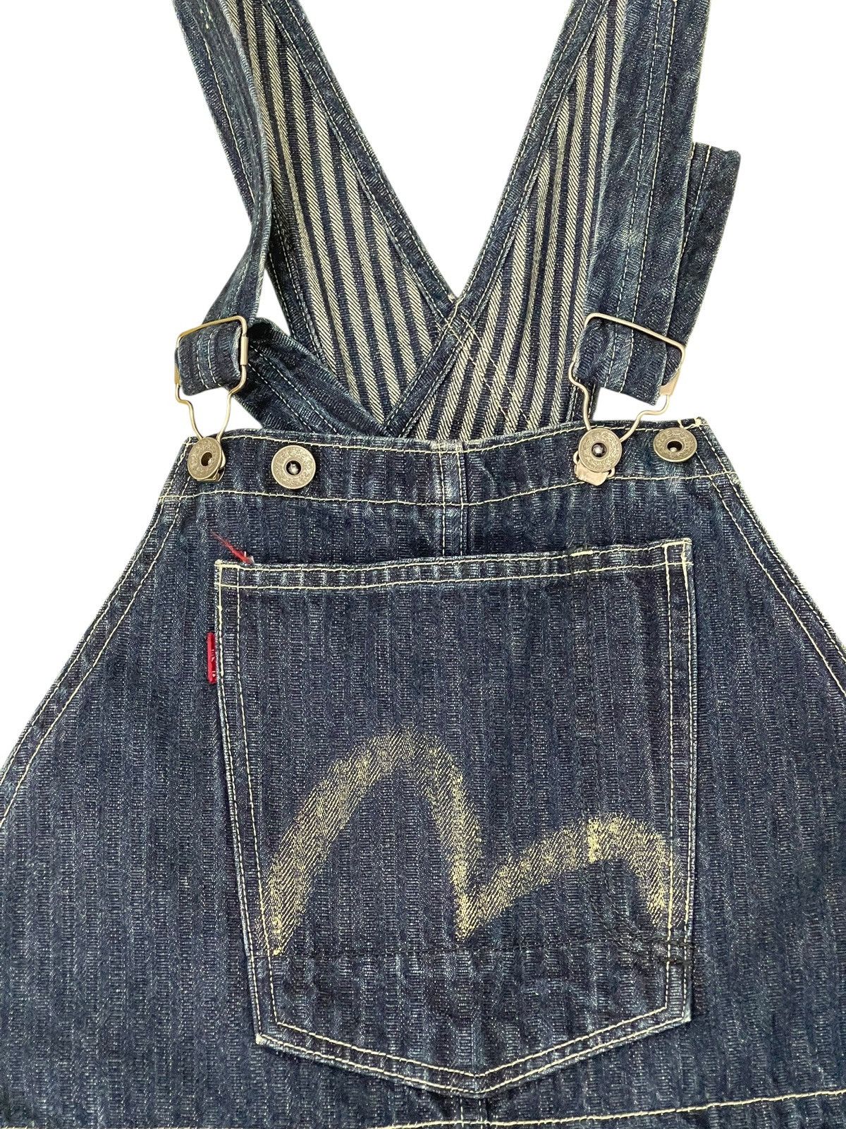 Evisu Rare Vtg 90s Evisu Overalls Denim Workwear 2🟦5 Size US 35 - 7 Thumbnail