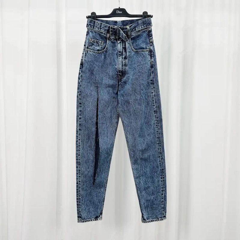 Maison Margiela Maison Margiela Blue Denim Logo Women's Pants 0089 Size 23" - 1 Thumbnail