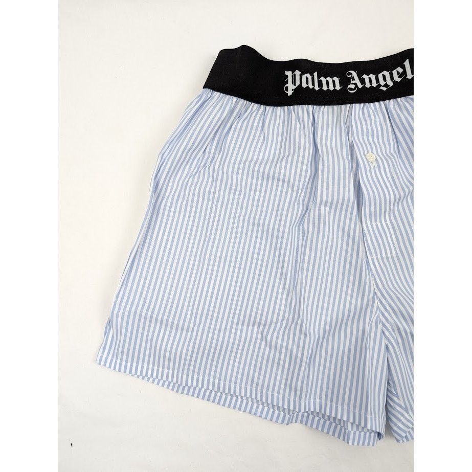 Palm Angels o1rshd1 Size: M/ Classic Logo Striped Boxer Light Blue Size US 32 / EU 48 - 6 Thumbnail