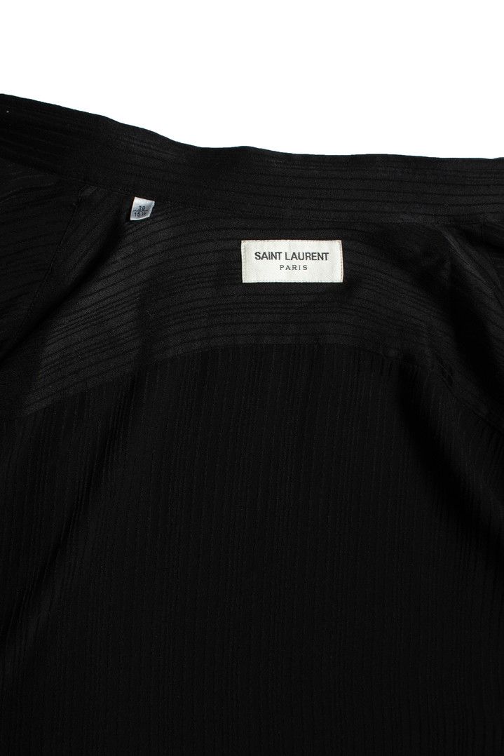 Saint Laurent Paris Saint Laurent, Black striped silk shirt Size US S / EU 44-46 / 1 - 8 Thumbnail