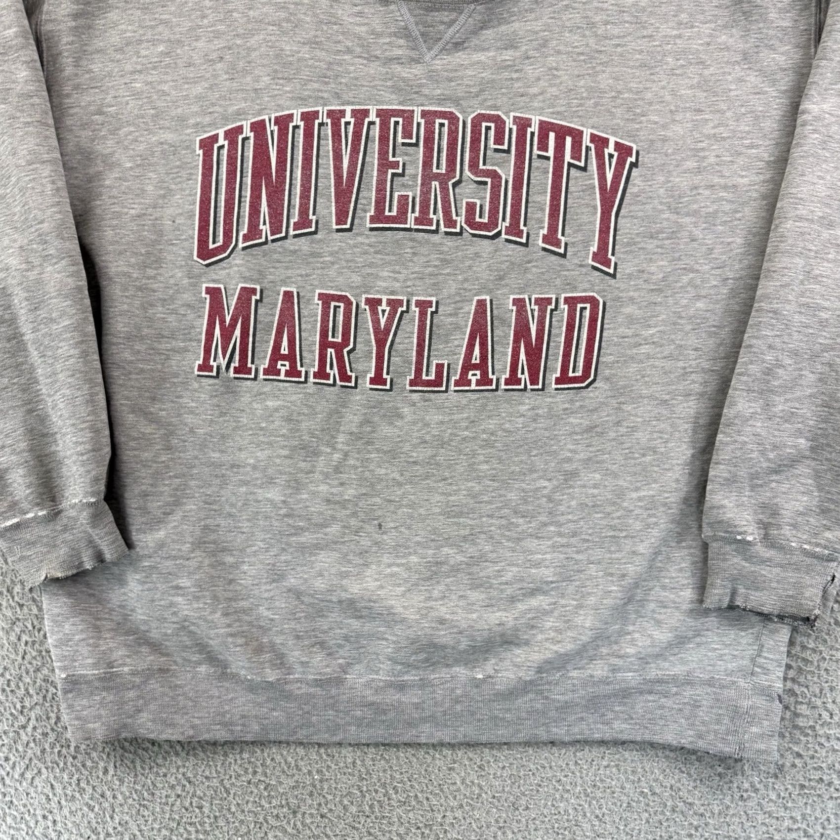 Vintage VINTAGE Gear For Sports Sweatshirt Mens Large Gray USA 90s University of Maryland Basketball Crew Neck Pullover Logo Graphic Print All Seasons Size US L / EU 52-54 / 3 - 2 Thumbnail