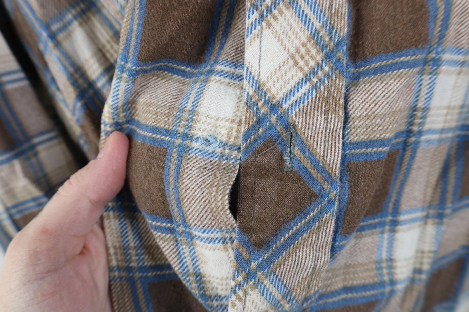 Vintage Vintage 70s Streetwear Western Flannel Button Shirt Plaid Size US L / EU 52-54 / 3 - 5 Thumbnail